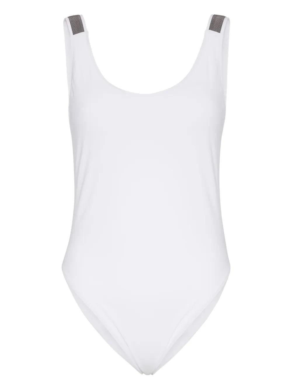 BRUNELLO CUCINELLI Embellished One-Piece Swimsuit with Monili Chain
