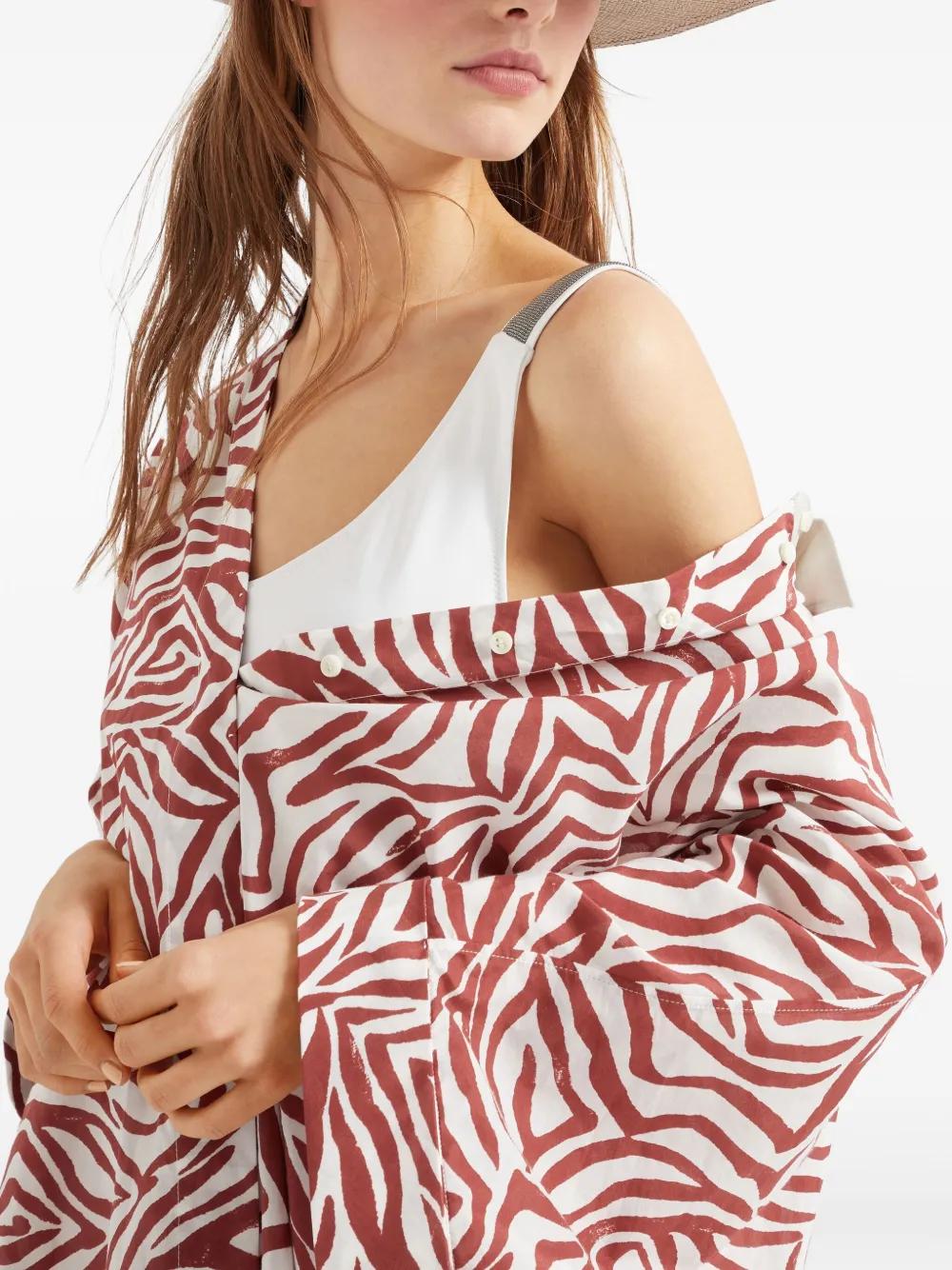 BRUNELLO CUCINELLI Embellished One-Piece Swimsuit with Monili Chain