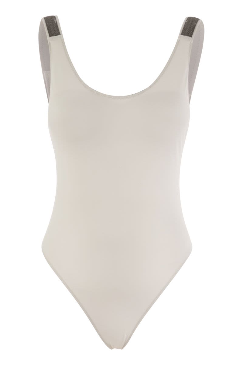BRUNELLO CUCINELLI Women's One-Piece Mini Swimming Costume with Necklace