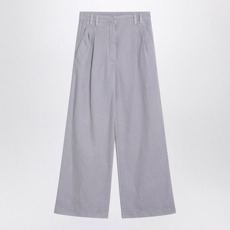 BRUNELLO CUCINELLI Wide Trousers for Women - SS25 Collection