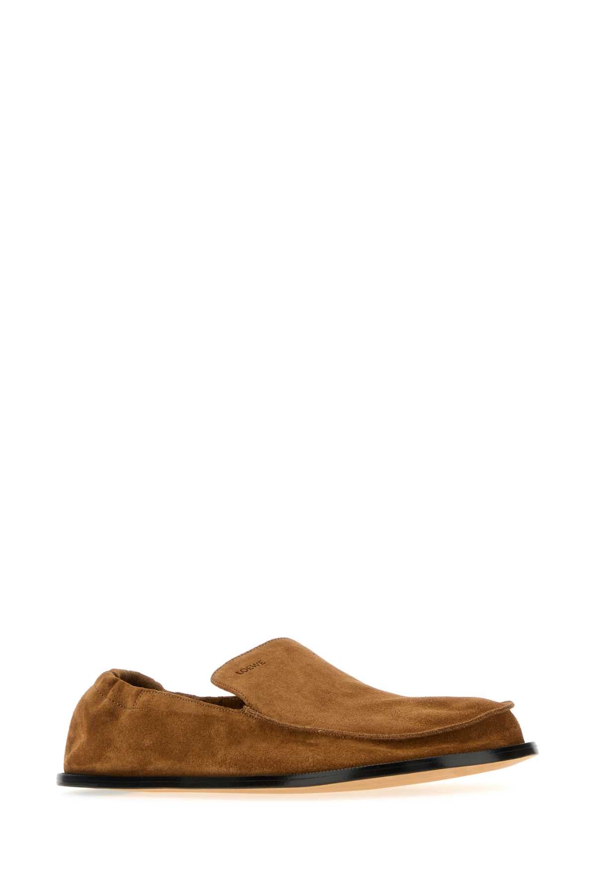 LOEWE Men's Suede Flex Loafers