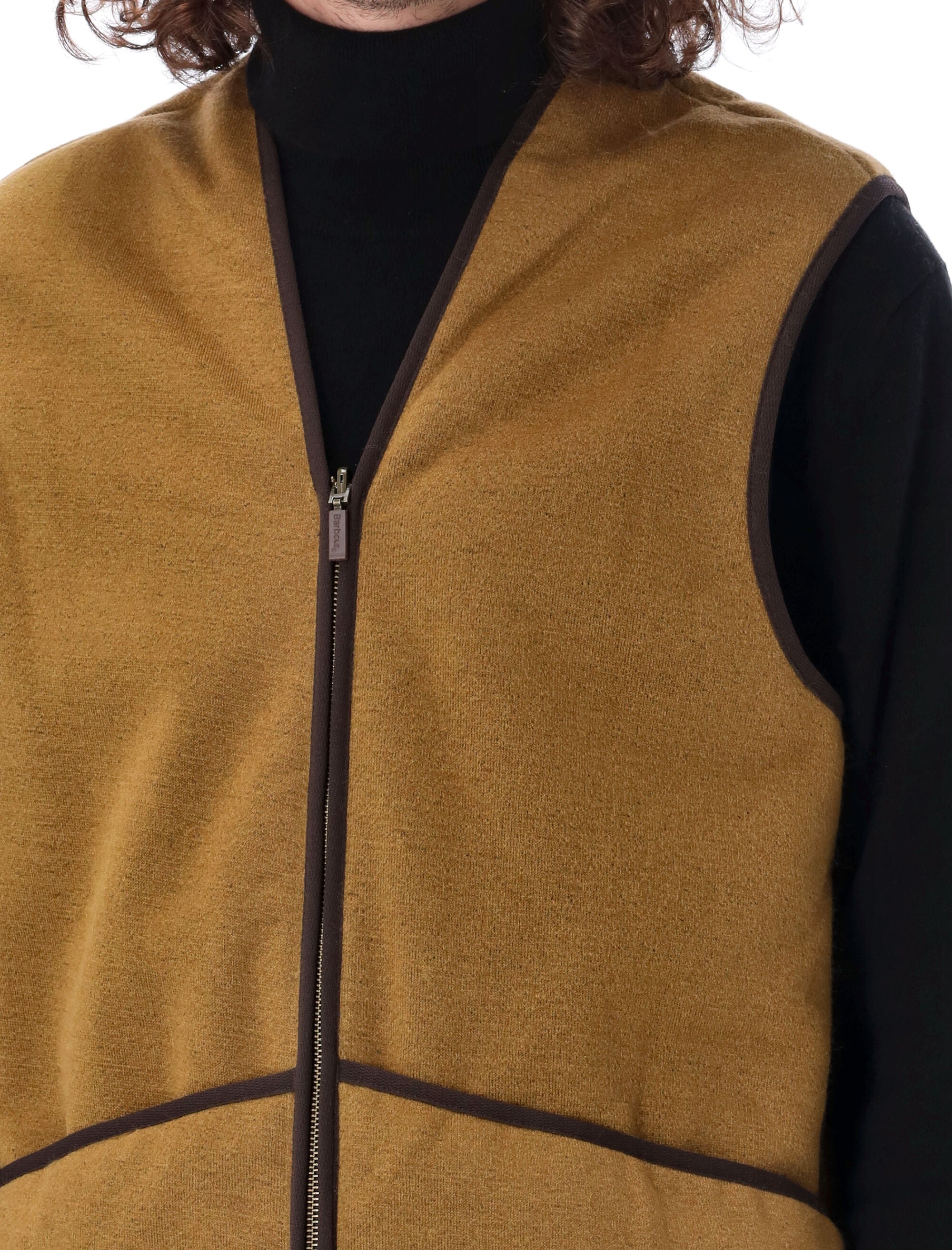 BARBOUR Men's Warm Pile Waistcoat with Zip Fastening - Size 46