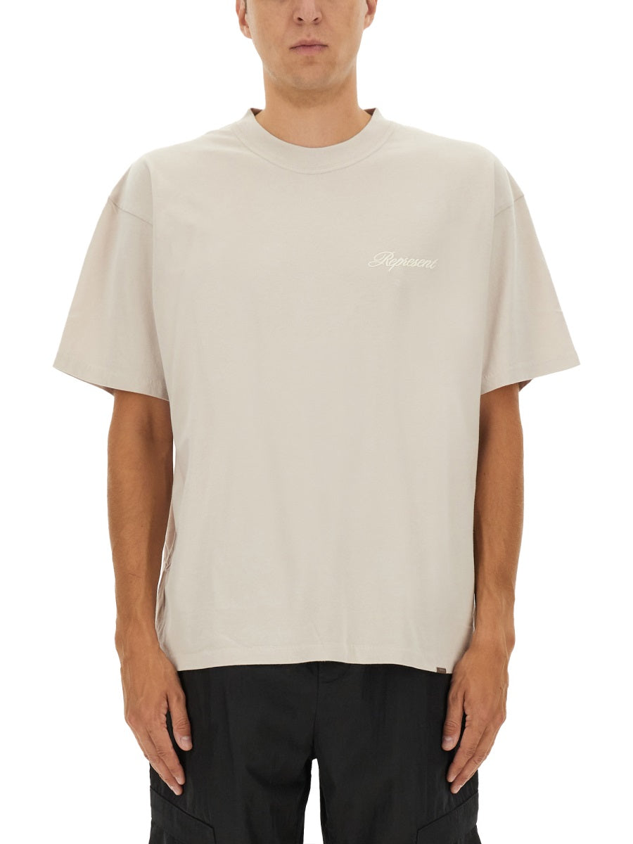 REPRESENT Script Logo T-Shirt (Large)
