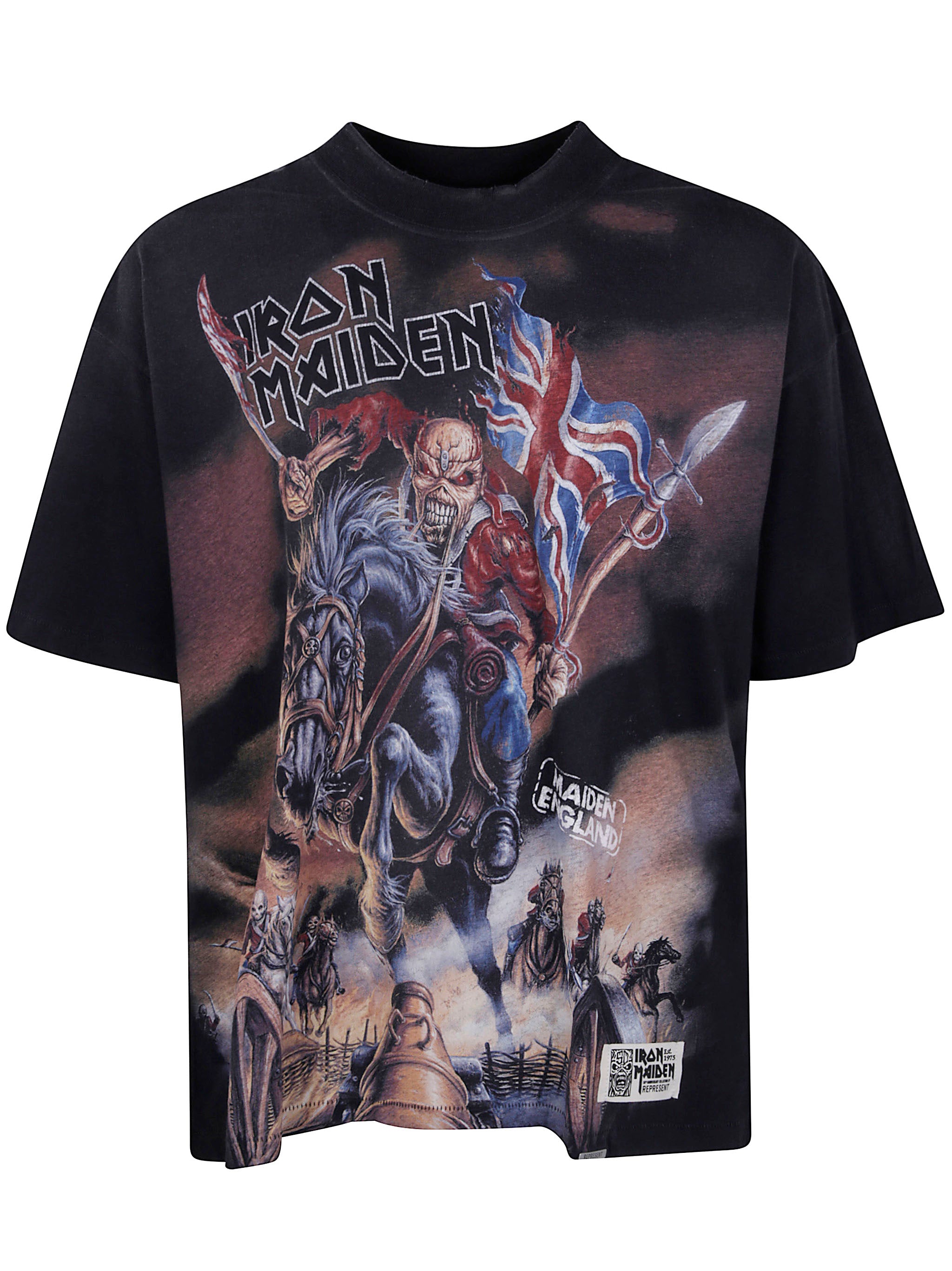 REPRESENT Iron Maiden Steed Cotton Crew-Neck T-Shirt - FW25