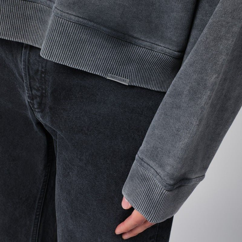 REPRESENT Classic Round-Neck Sweatshirt with Appliqué for Men