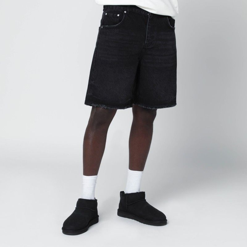 REPRESENT Vintage Effect Cotton Bermuda Shorts for Men