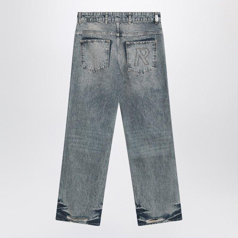 REPRESENT Washed Denim Ripped Jeans for Men
