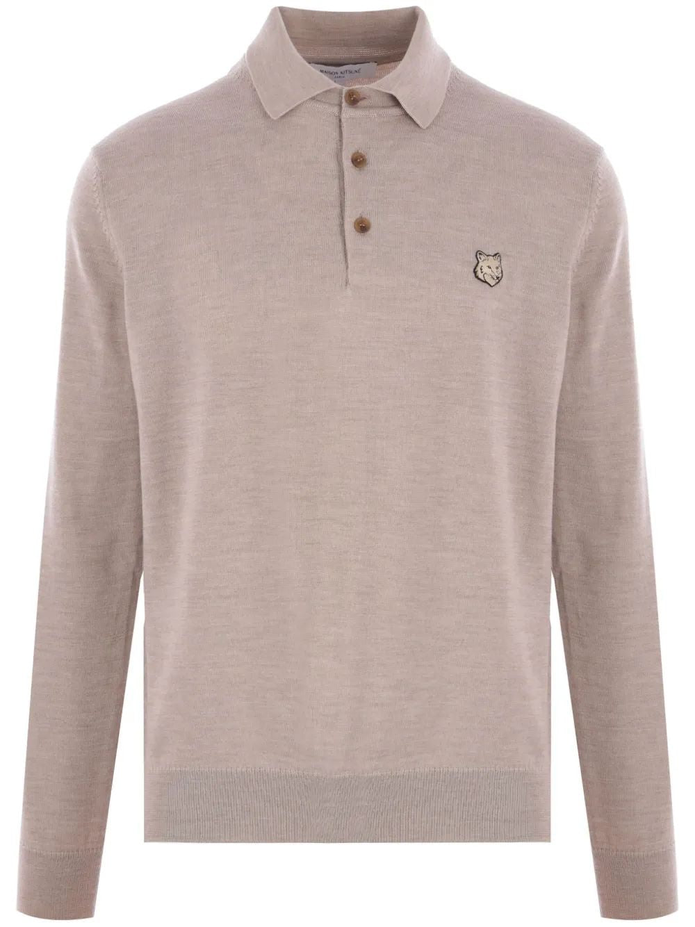 MAISON KITSUNÉ Bold Fox Head Patch Polo Jumper for Men