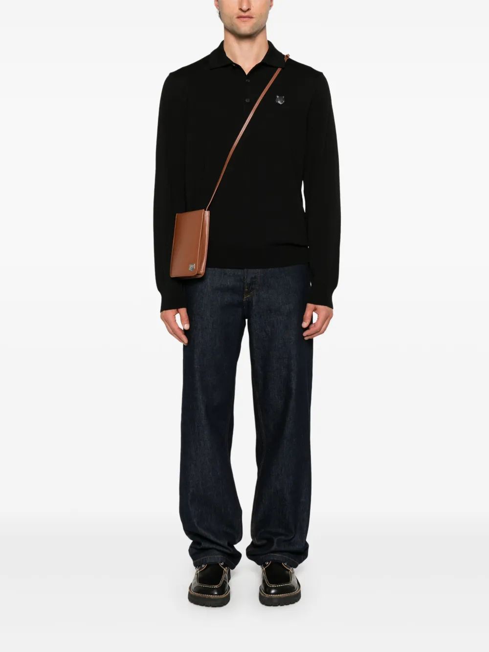 MAISON KITSUNÉ Fox Head Polo Shirt - Size L