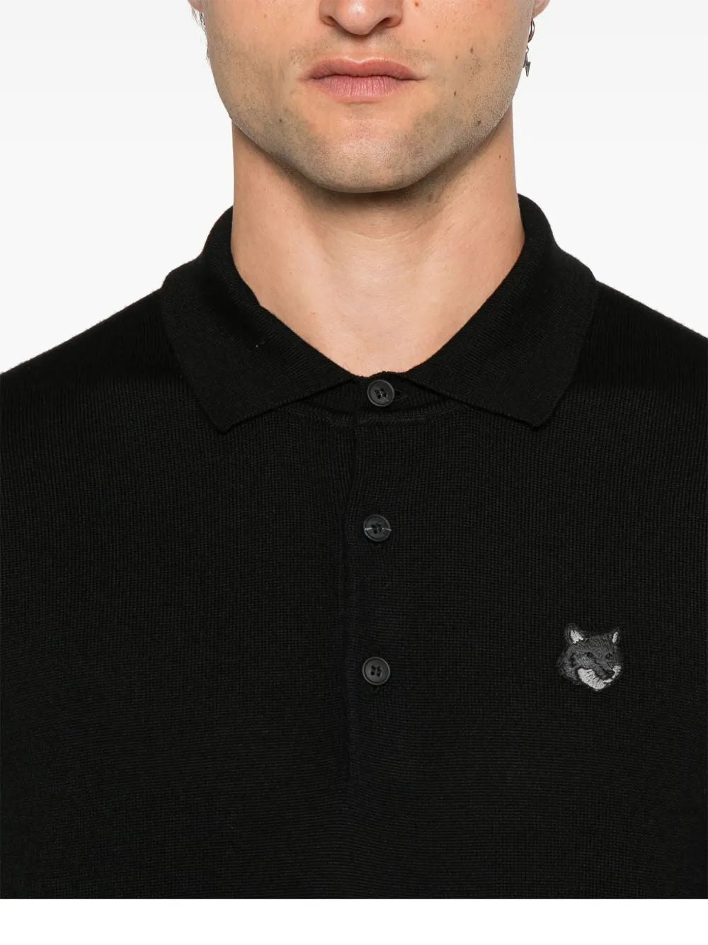 MAISON KITSUNÉ Bold Fox Head Patch Polo Jumper