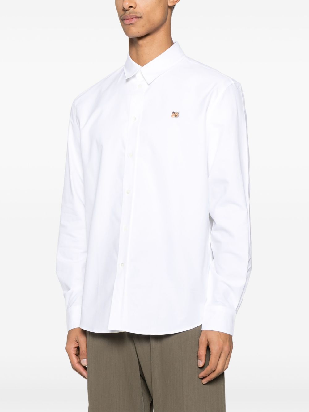 MAISON KITSUNÉ Classic Cotton Shirt with Button Fastening for Men