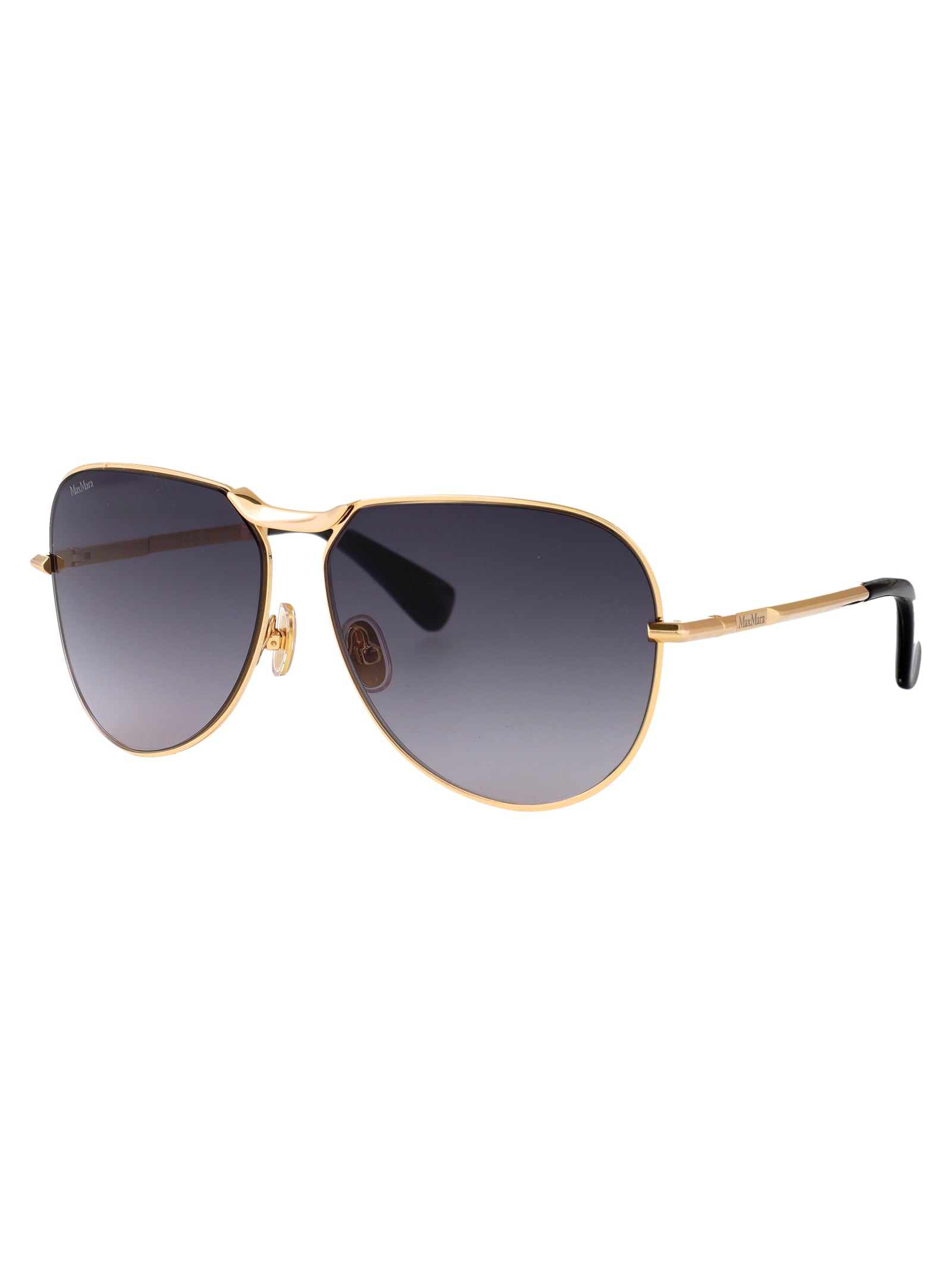 MAX MARA Elegant Metal Cat-Eye Sunglasses
