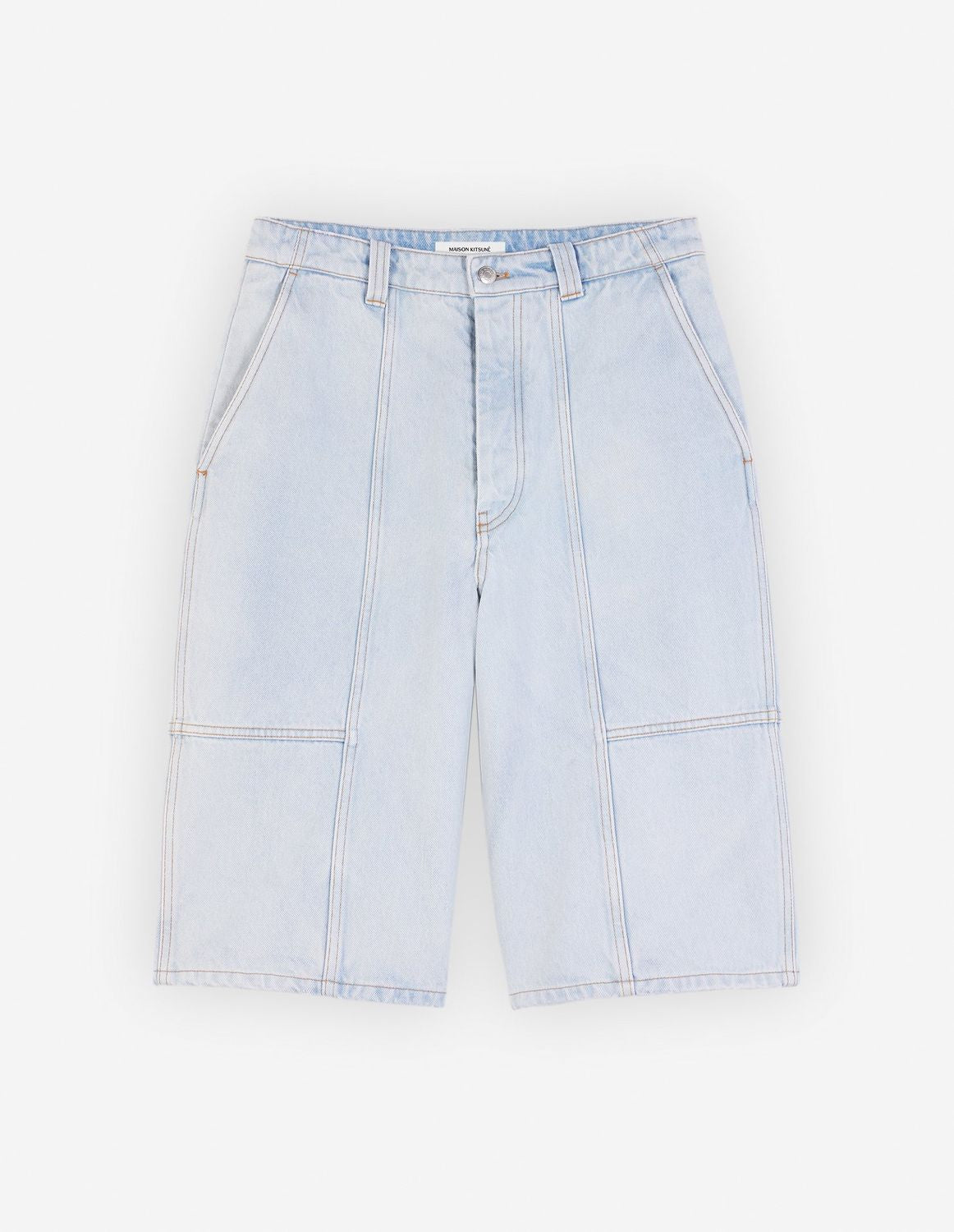 MAISON KITSUNÉ Men's Denim Workwear Bermuda Shorts