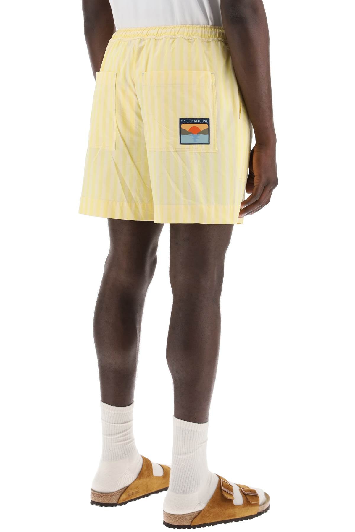 MAISON KITSUNÉ Cotton Bermuda Shorts