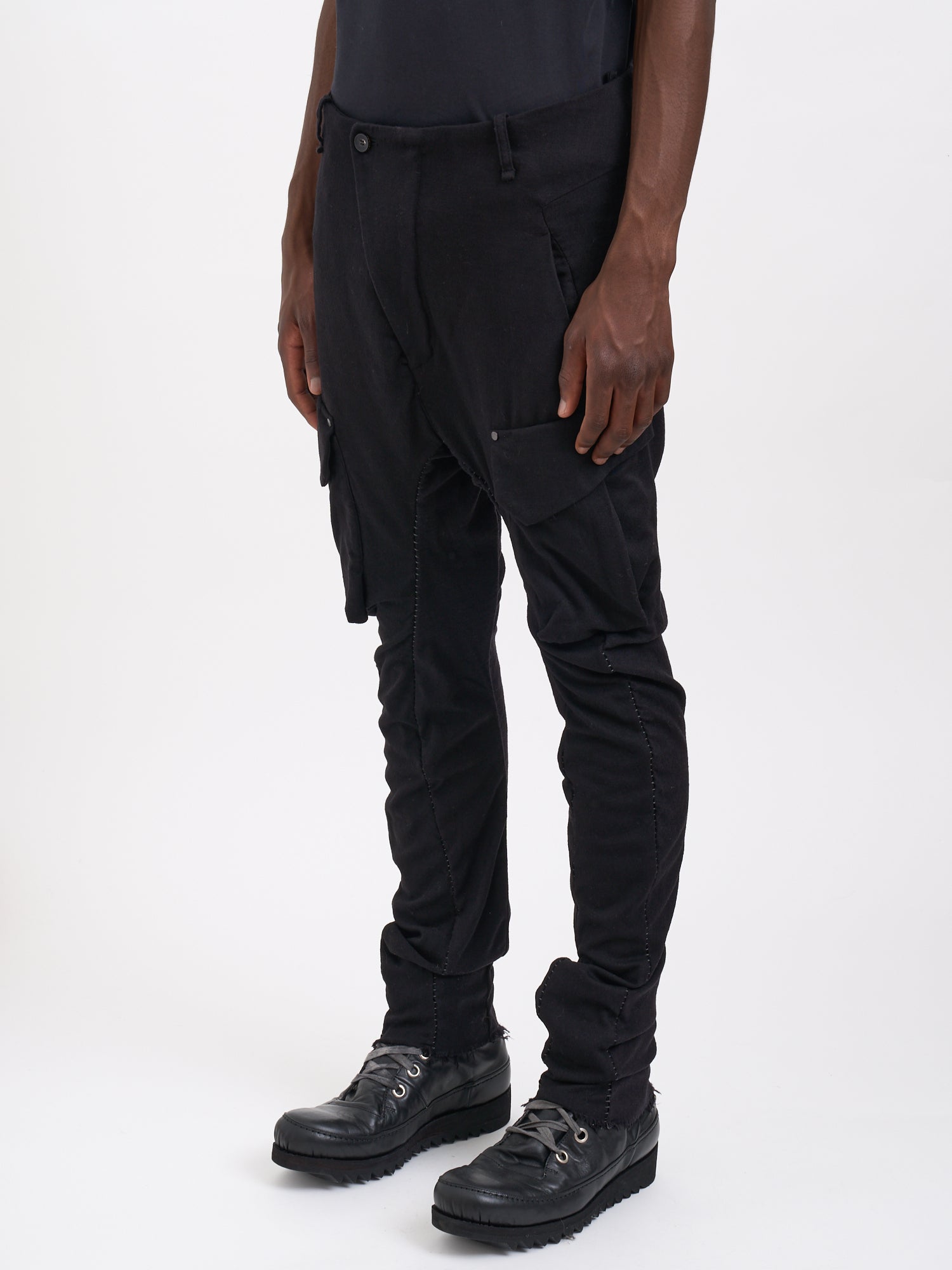 MASNADA Men's Slim Leg Low Crotch Cargo Pants - Size 48