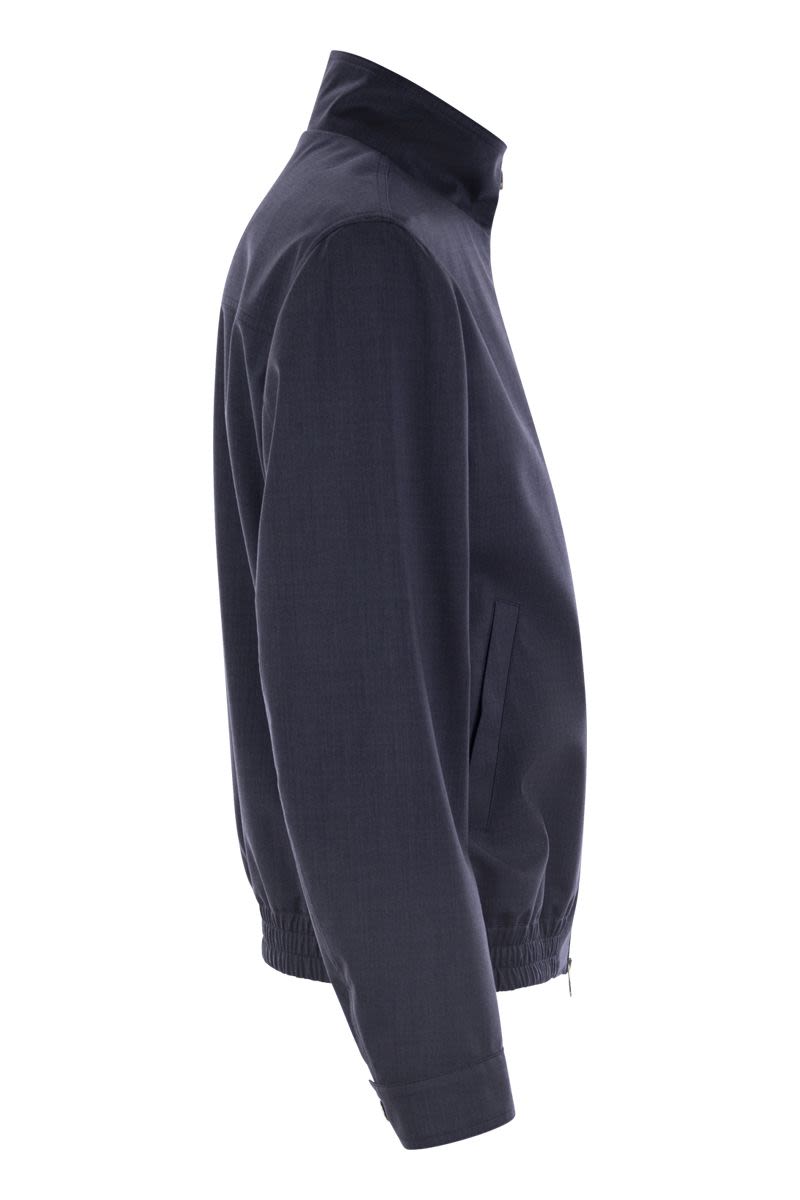 BRUNELLO CUCINELLI Refined Bomber Jacket in Membrane Canvas