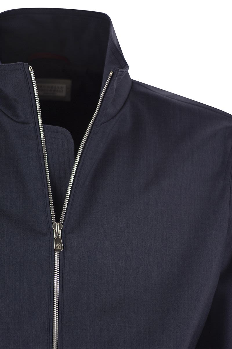 BRUNELLO CUCINELLI Refined Bomber Jacket in Membrane Canvas