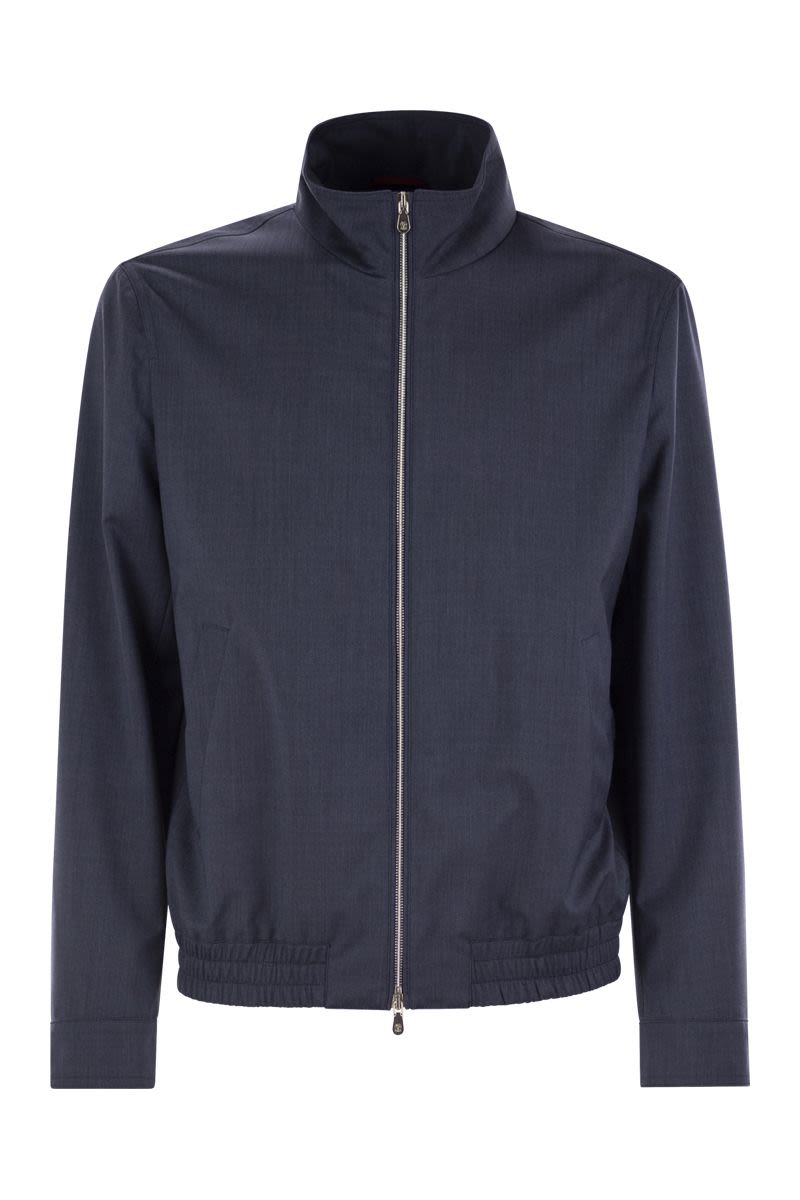 BRUNELLO CUCINELLI Refined Bomber Jacket in Membrane Canvas