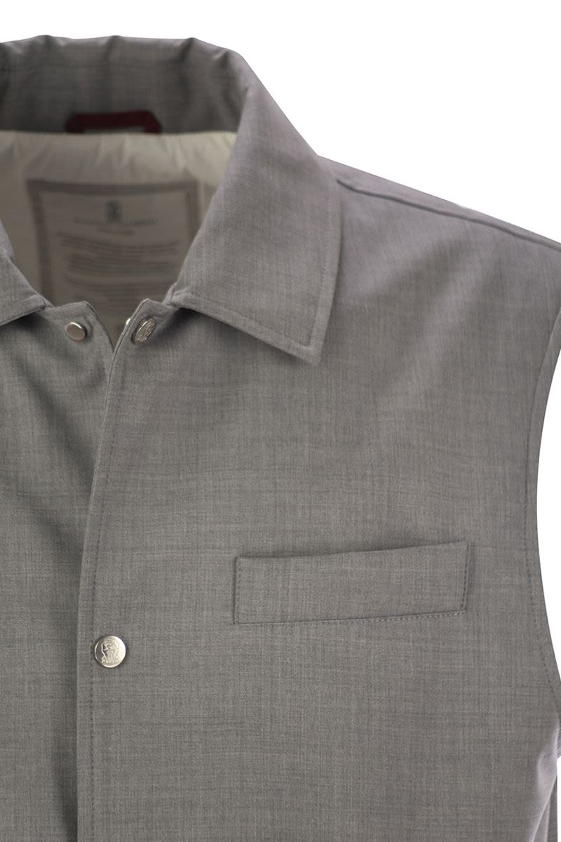 BRUNELLO CUCINELLI Men's Sleeveless Jacket in Virgin Wool