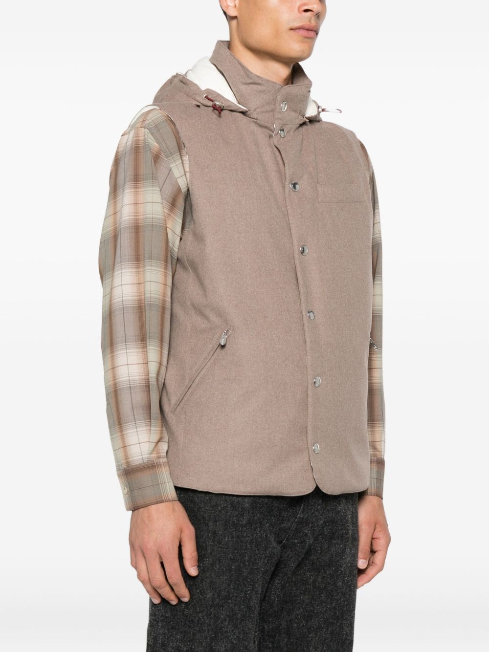 BRUNELLO CUCINELLI Hooded Vest for Men - FW25 Collection