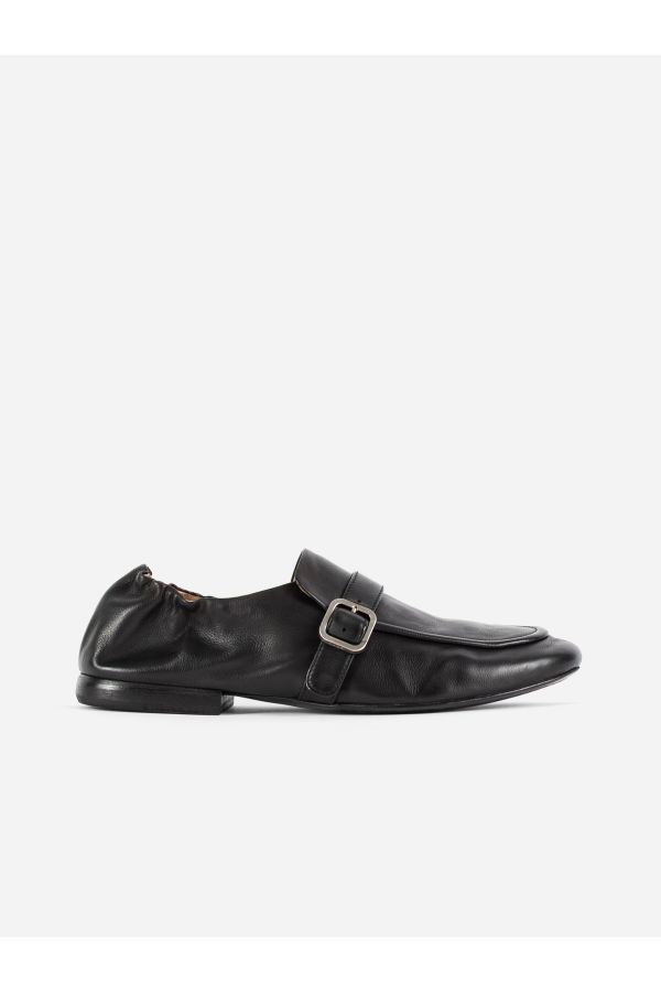MARSELL Men's Stylish Loafers with Rounded Toe and Silver Buckle
