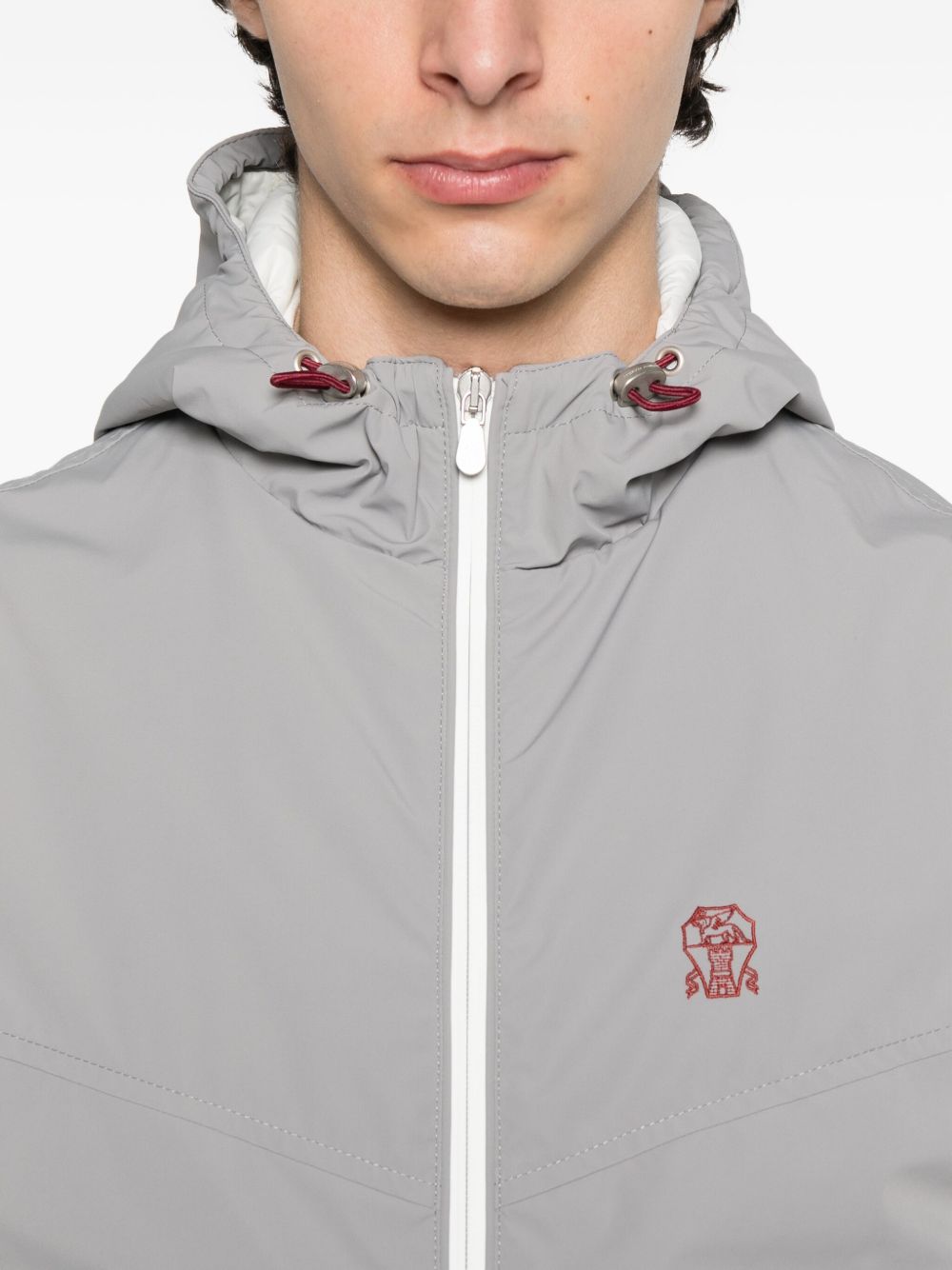 BRUNELLO CUCINELLI Men's Nylon Mini Vest with Hood