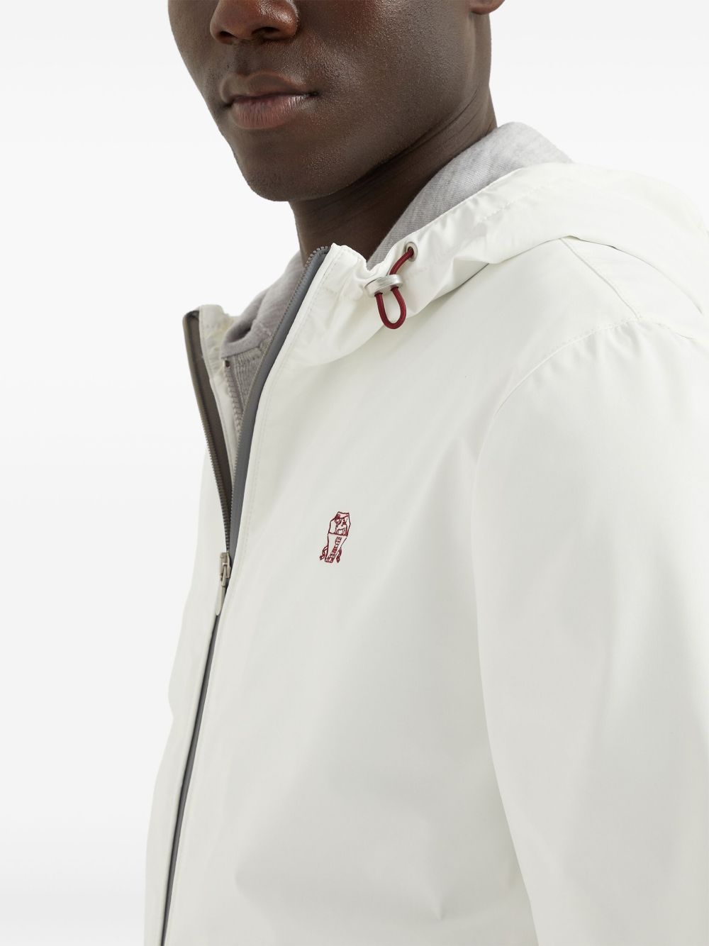 BRUNELLO CUCINELLI Ultra-Light Hooded Jacket with Logo