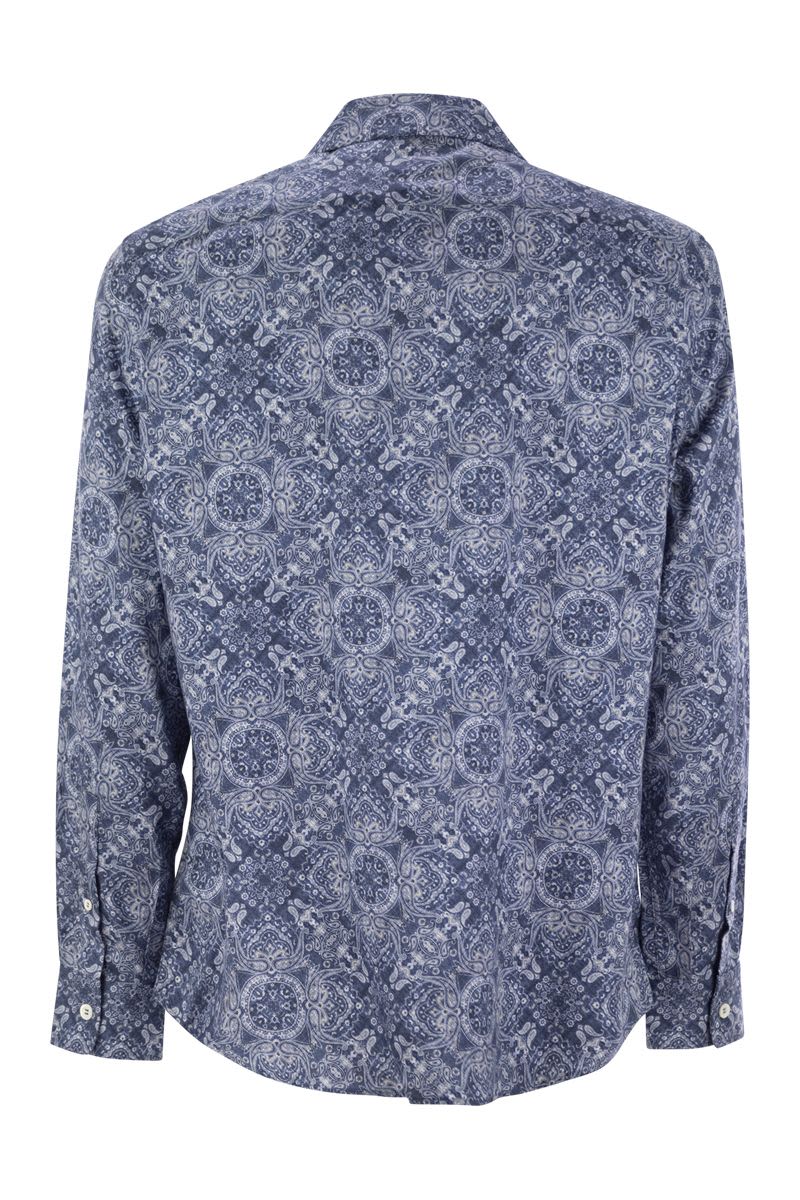 BRUNELLO CUCINELLI Classic Easy Fit Cotton Shirt for Men