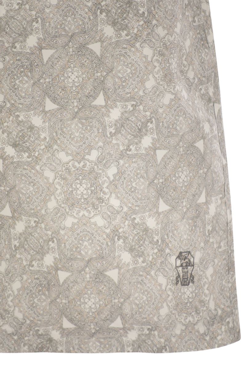 BRUNELLO CUCINELLI Stylish Beach Swimsuit with Vintage Paisley Design