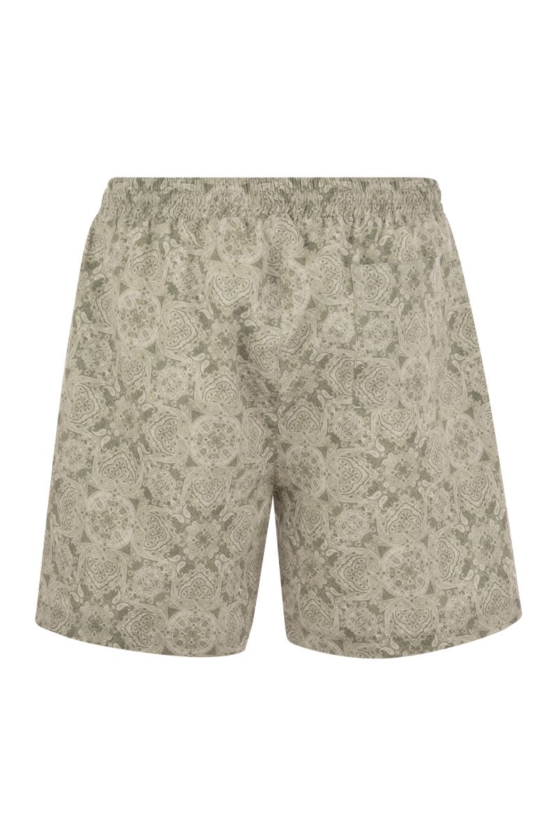 BRUNELLO CUCINELLI Vintage-Inspired Paisley Swim Trunk for Men