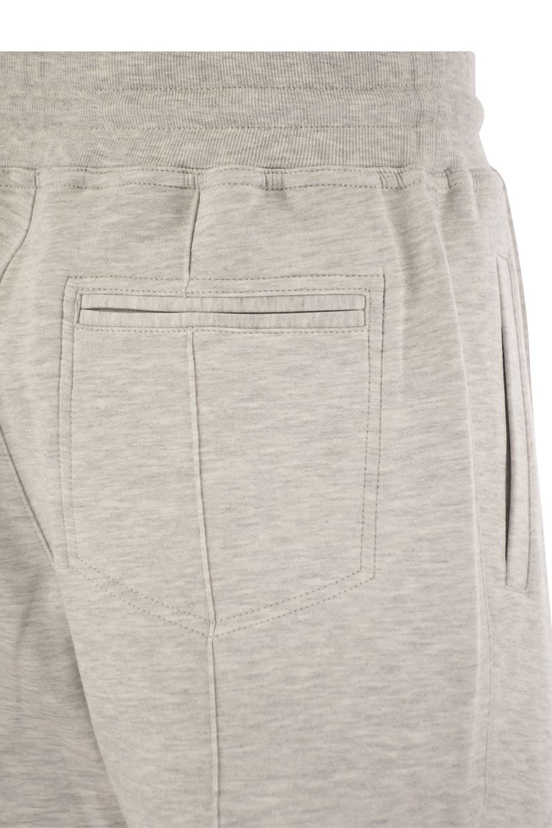 BRUNELLO CUCINELLI Men's Cotton Blend Sweatpants with Drawstring Waist