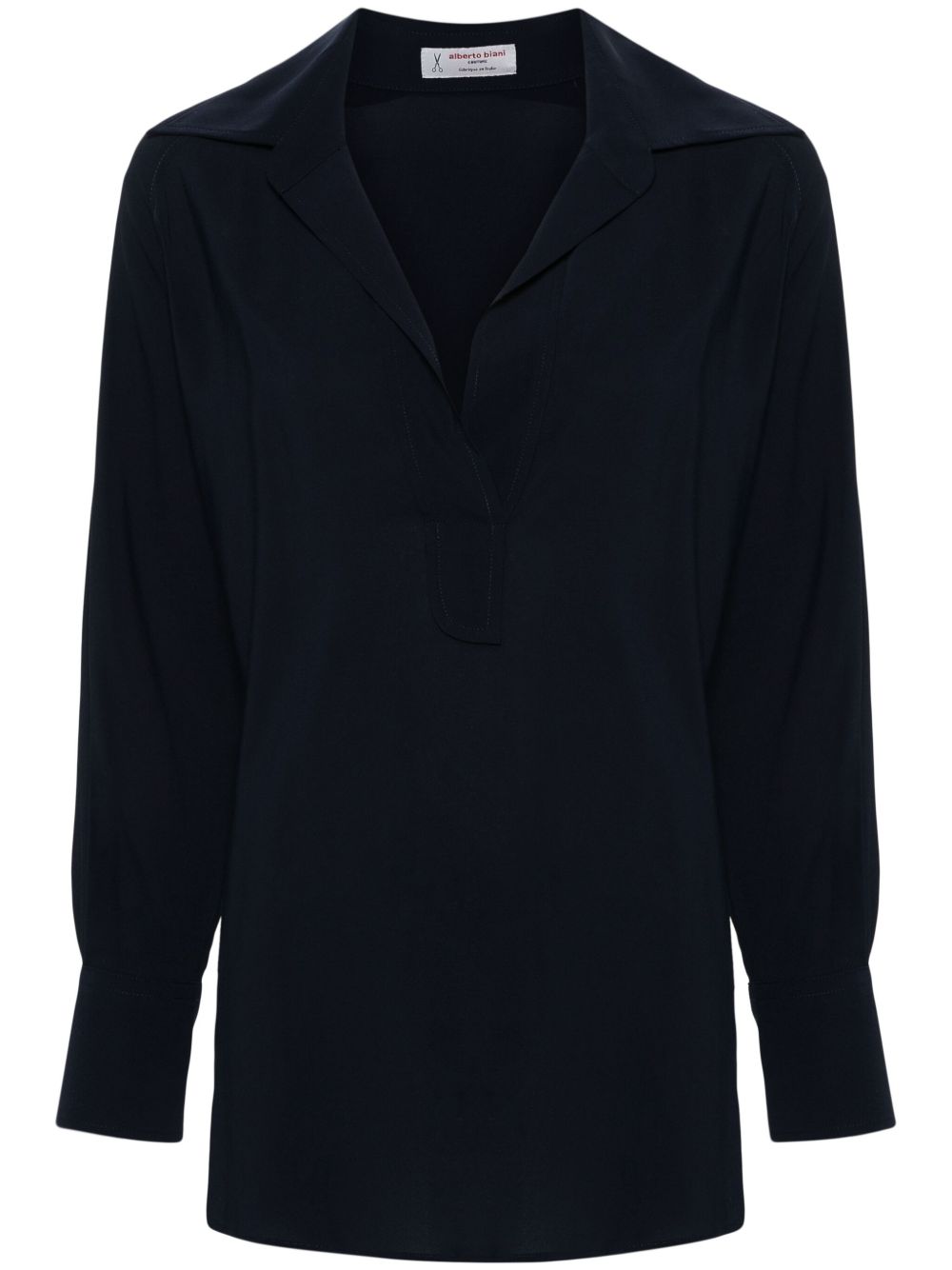 ALBERTO BIANI Georgette Blouse with Classic Collar and Long Sleeves