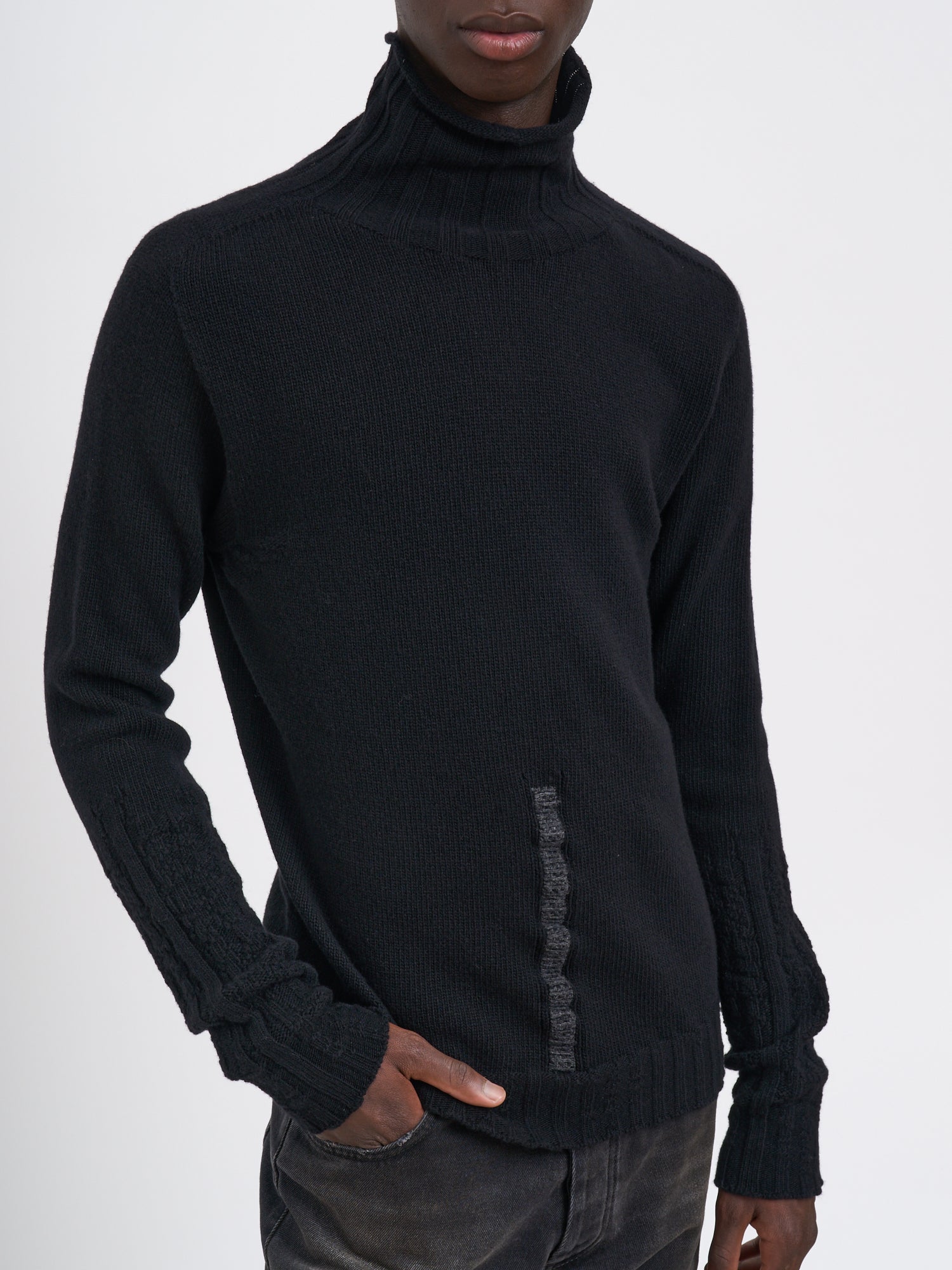 MD75 Men's High Collar Turtleneck Sweater - Size M
