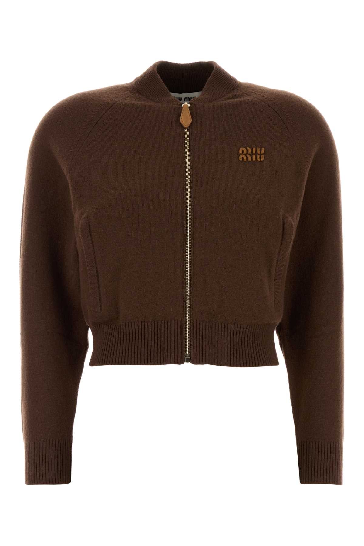 MIU MIU Stretch Cashmere Blend Cardigan for Women