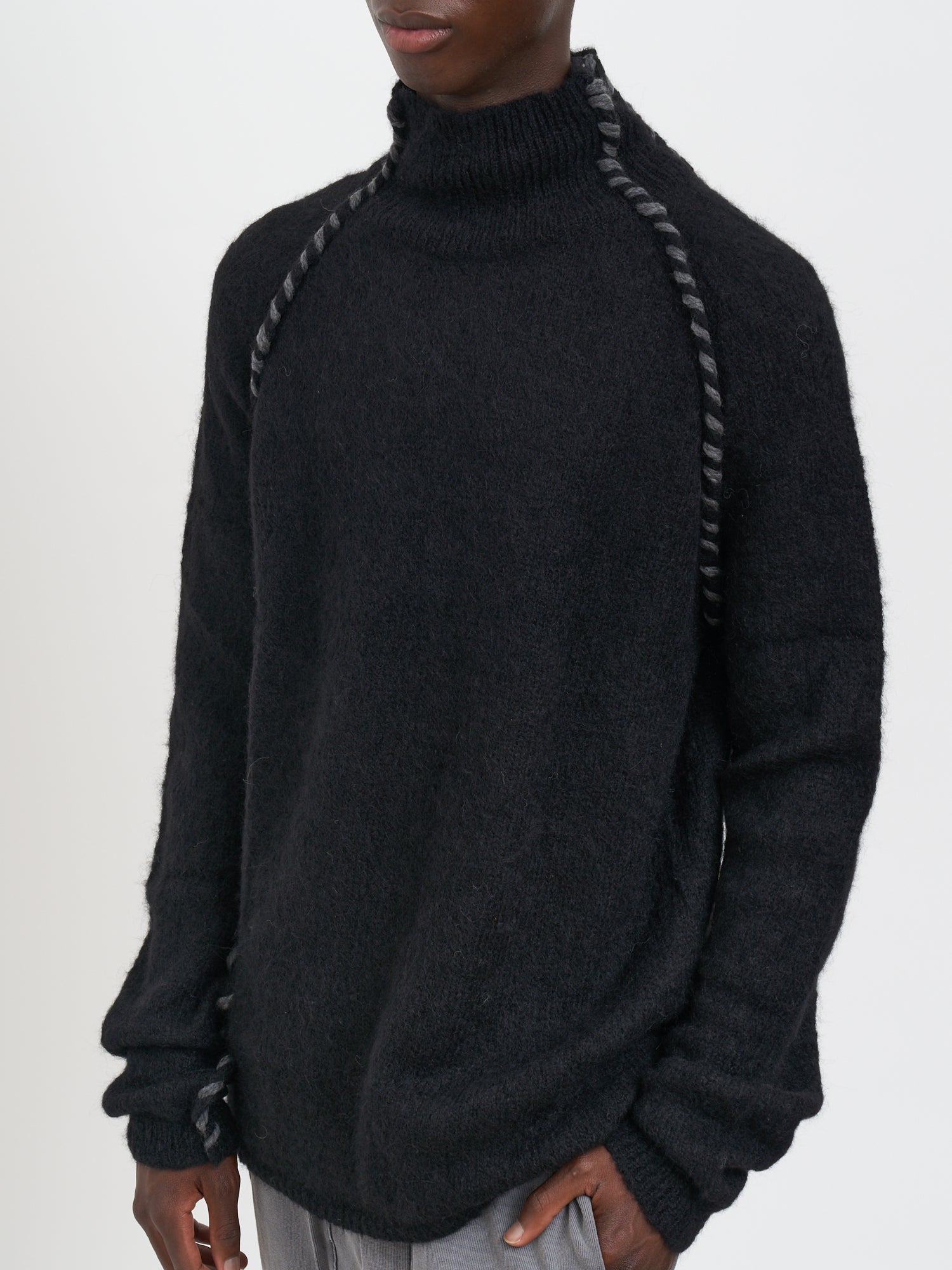 THOM KROM High Neck Relaxed Fit Alpaca Blend Sweater