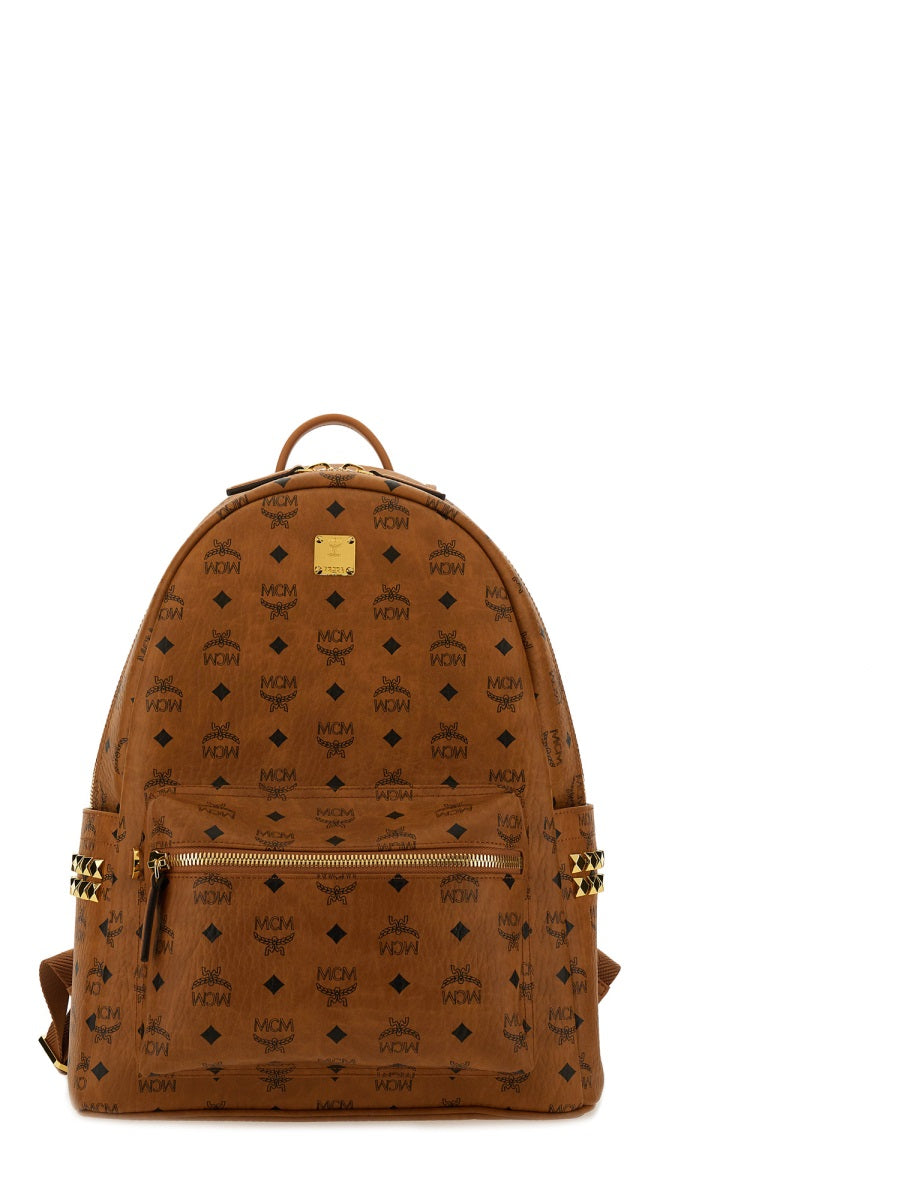 MCM Buff Leather Mini Backpack