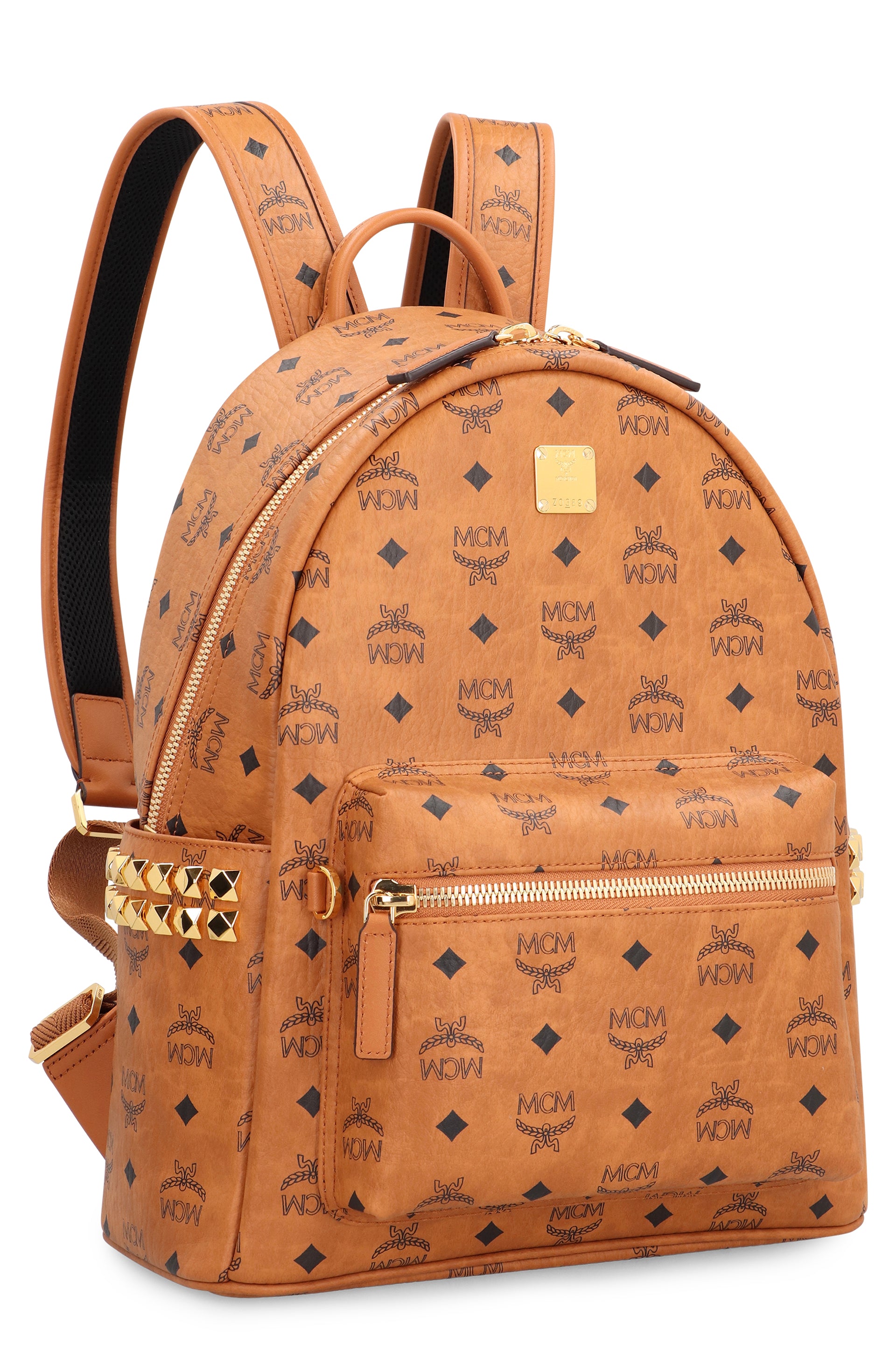 MCM Studded Monogram Print Stark Backpack - 30x38 cm