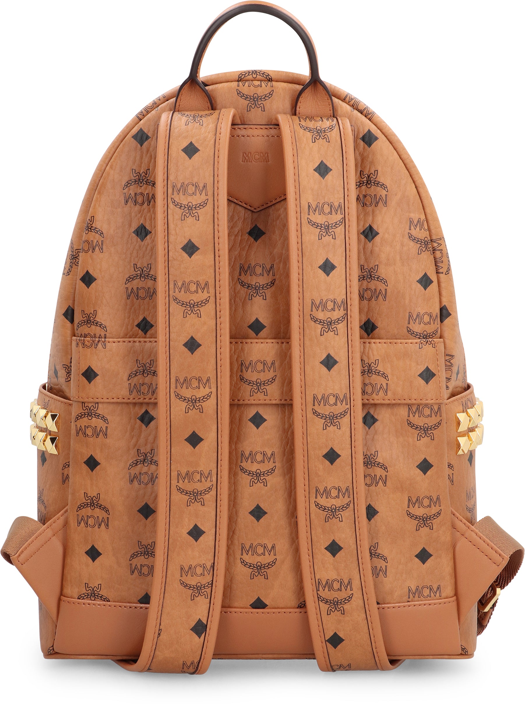 MCM Studded Monogram Print Stark Backpack - 30x38 cm