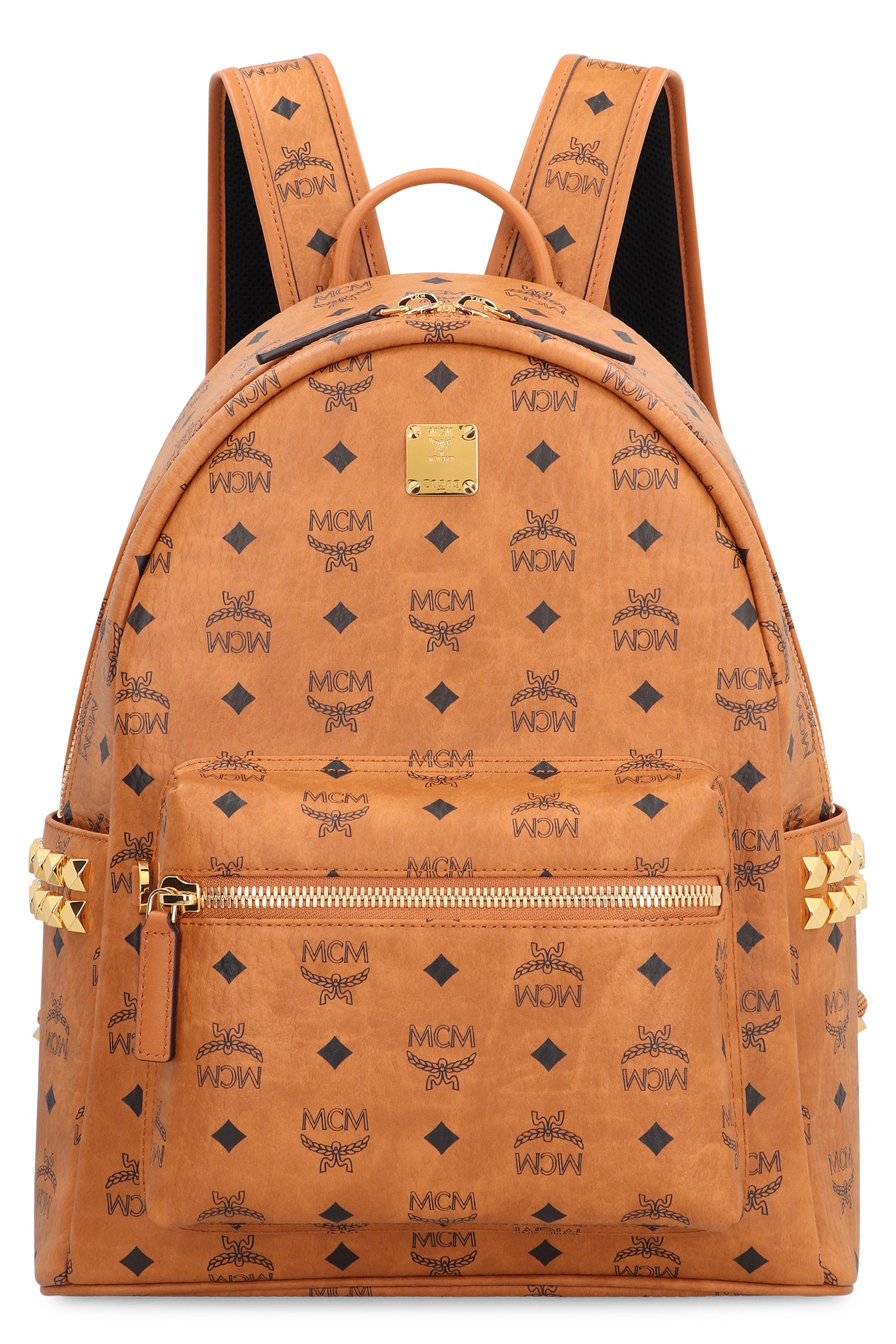 MCM Studded Monogram Print Stark Backpack - 30x38 cm