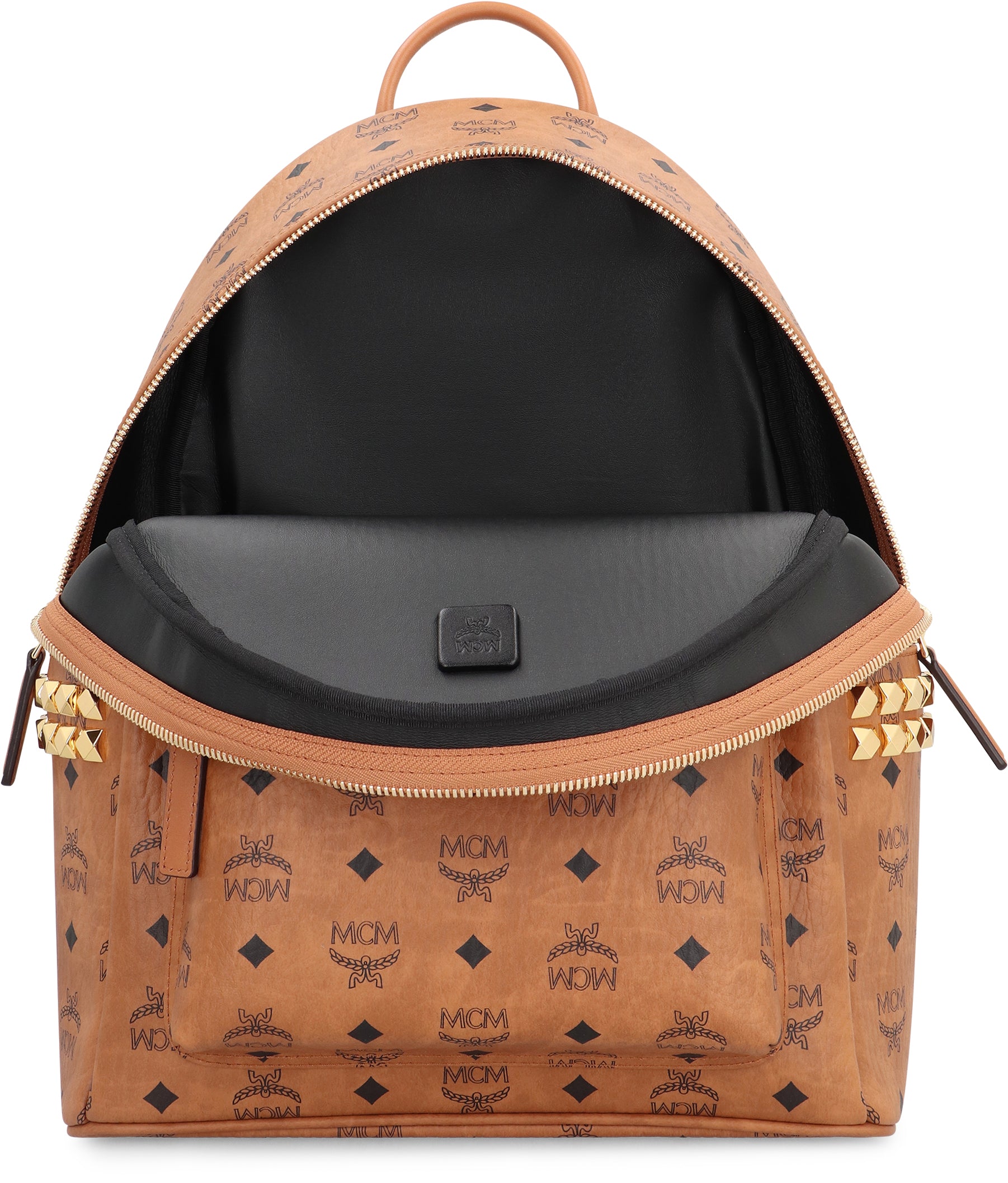 MCM Studded Monogram Print Stark Backpack - 30x38 cm