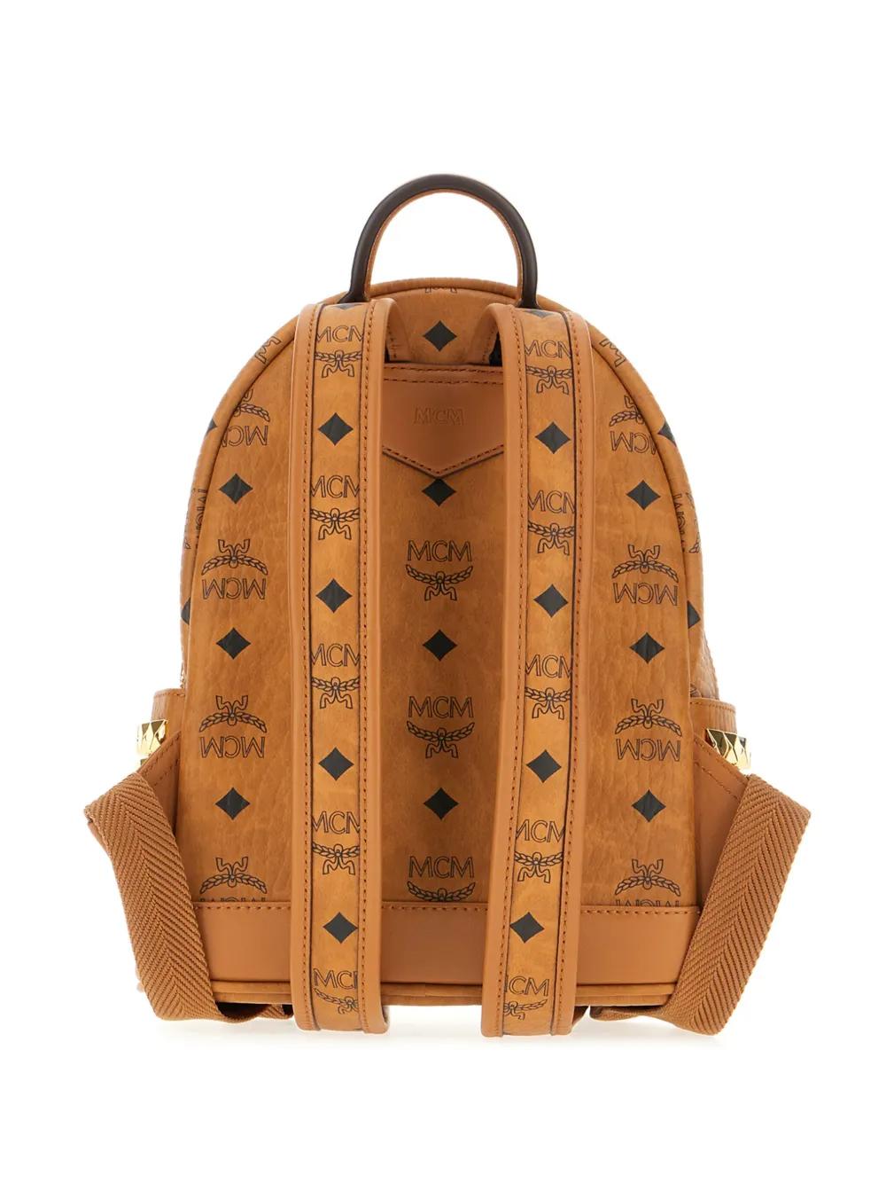 MCM Mini Printed Canvas Backpack