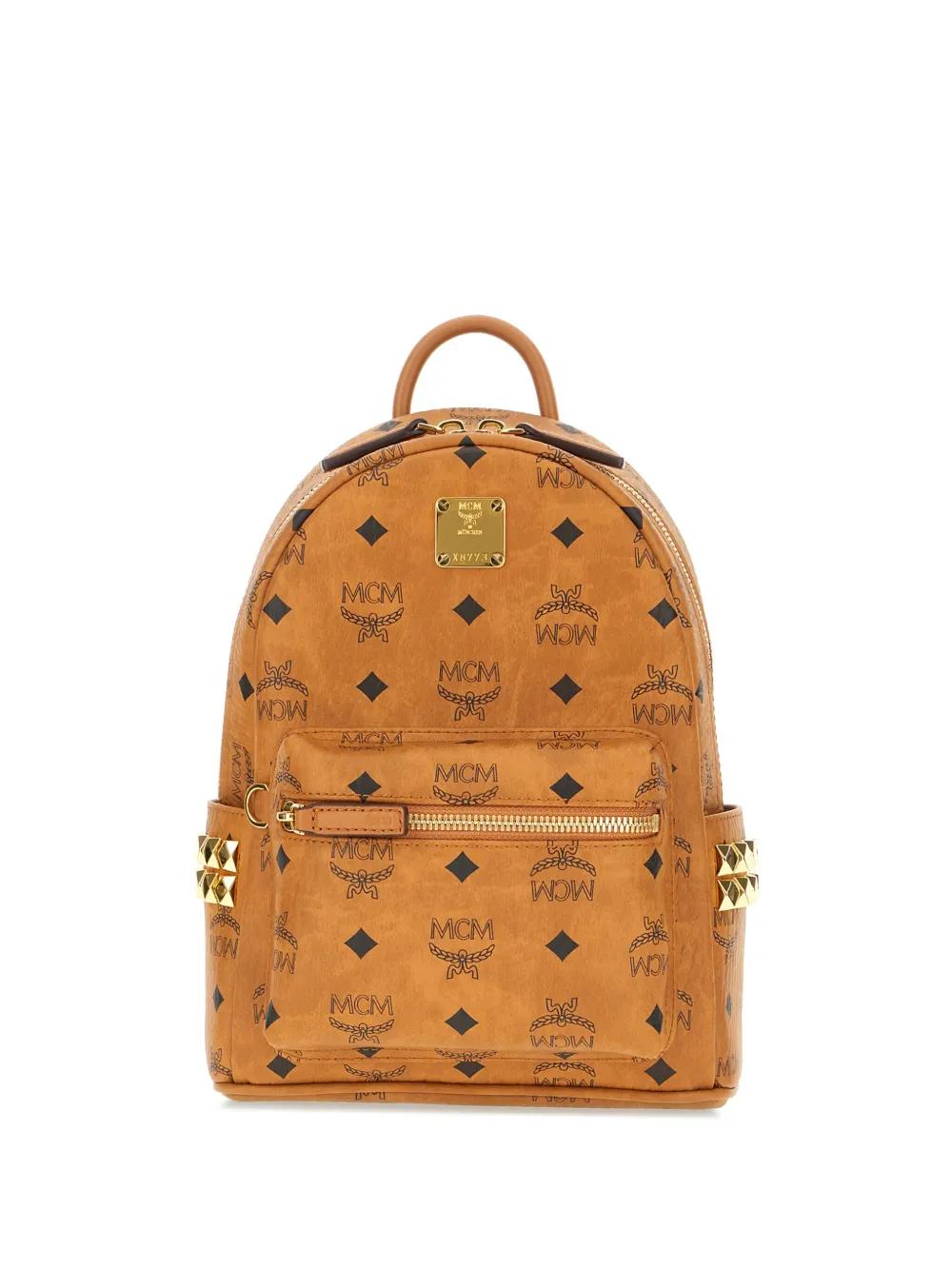 MCM Mini Printed Canvas Backpack