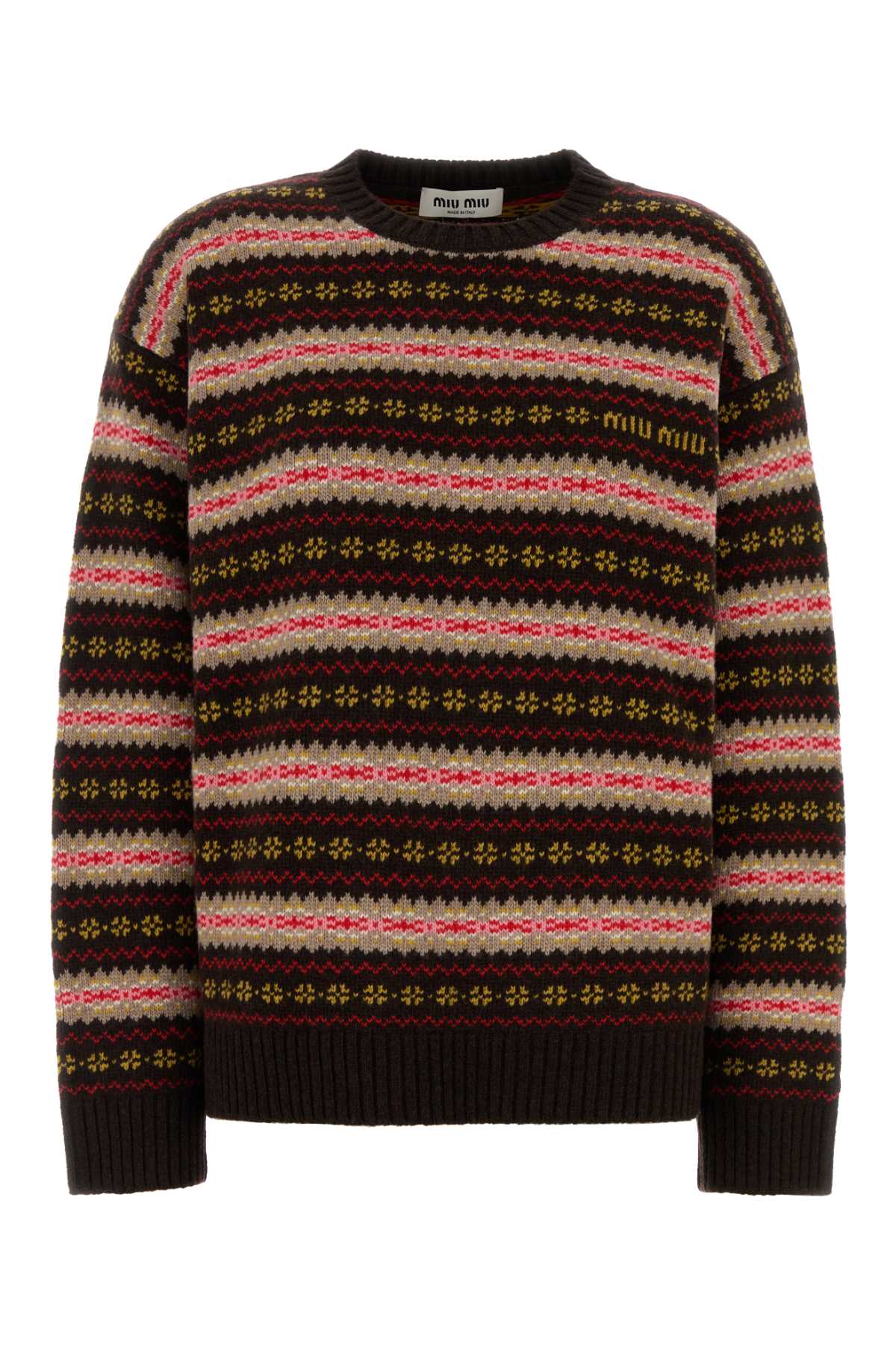 MIU MIU Embroidered Oversize Wool Sweater