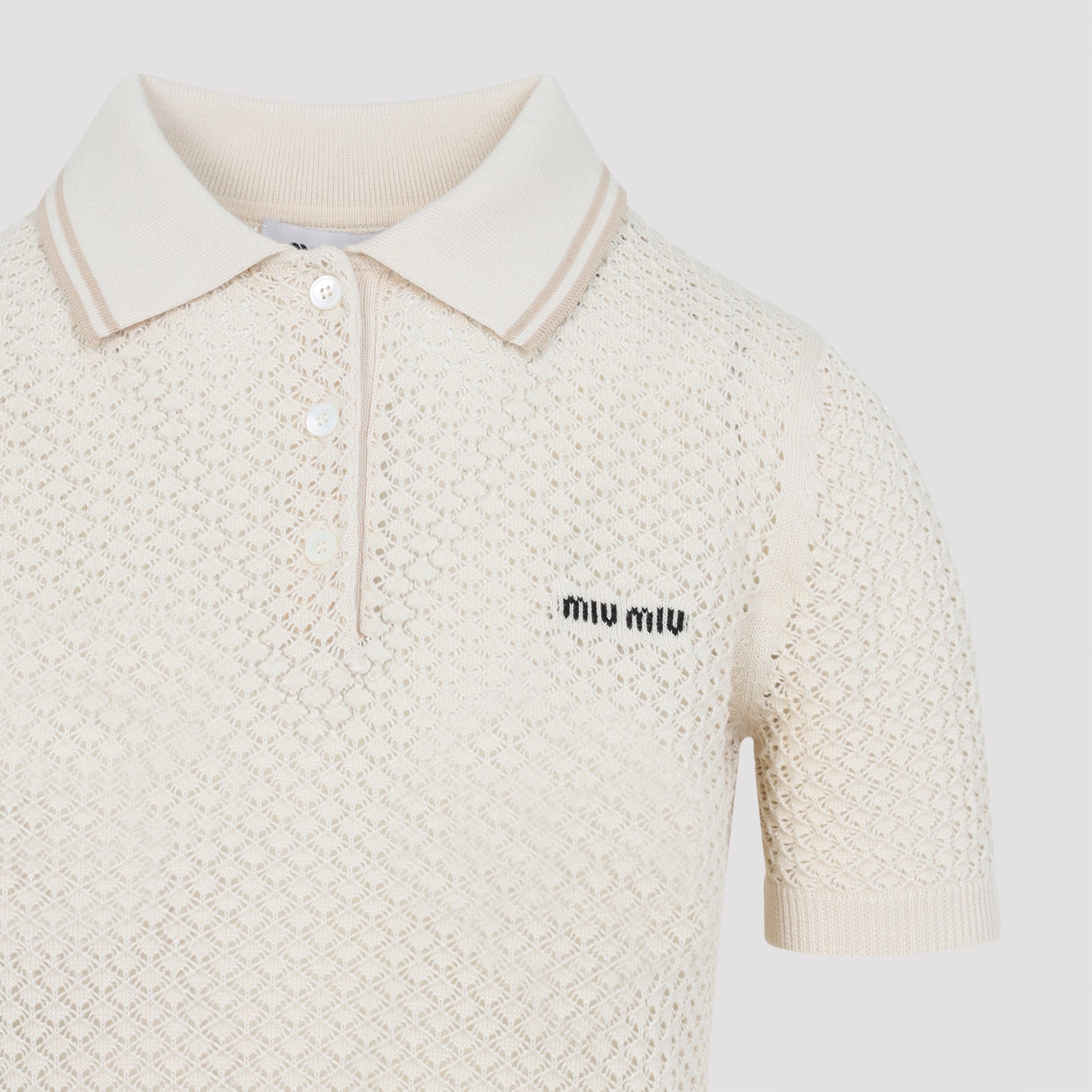 MIU MIU Women's Cotton Polo Shirt - Mini Fit