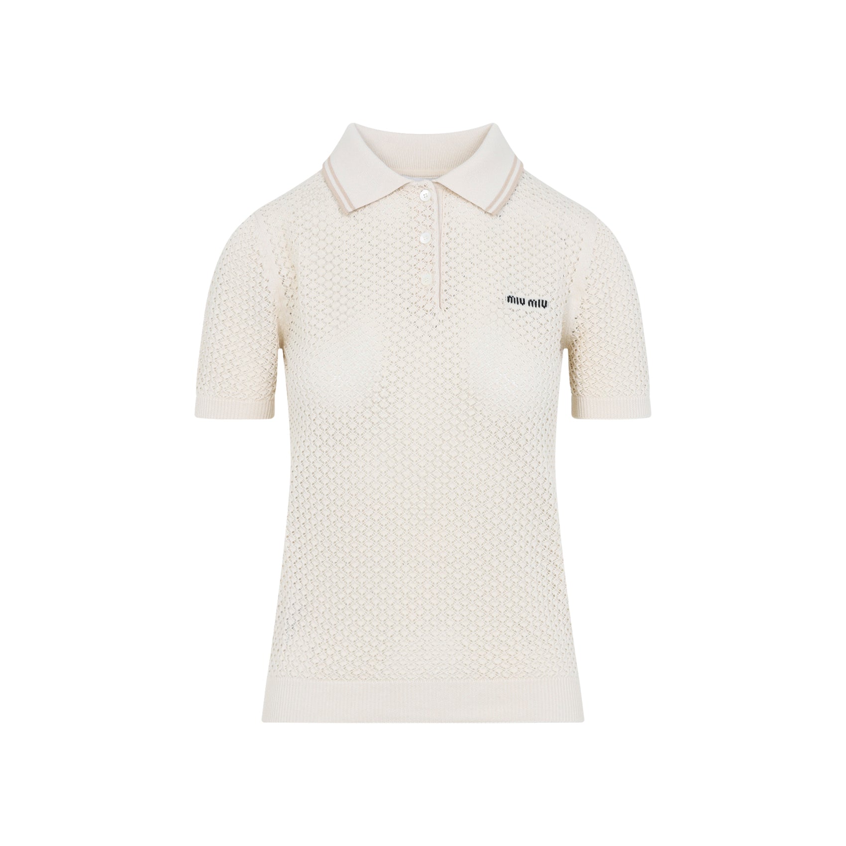 MIU MIU Women's Cotton Polo Shirt - Mini Fit