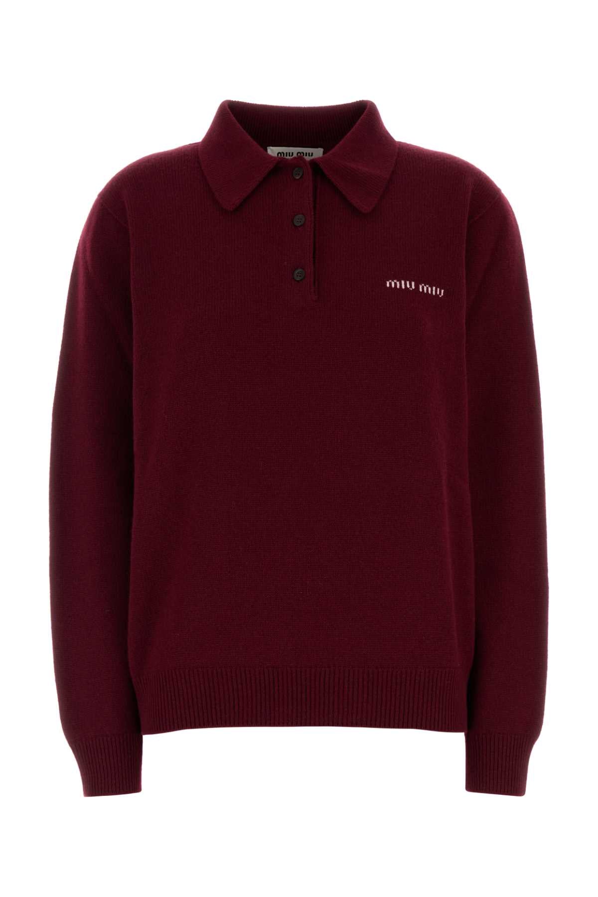 MIU MIU Cashmere Polo Shirt for Women - FW25 Collection