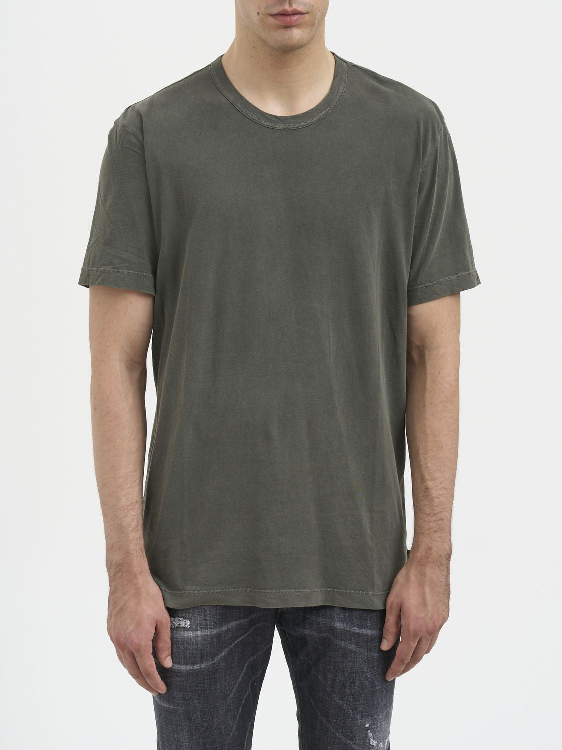 JAMES PERSE Classic Crew Neck Cotton T-Shirt - Size 3