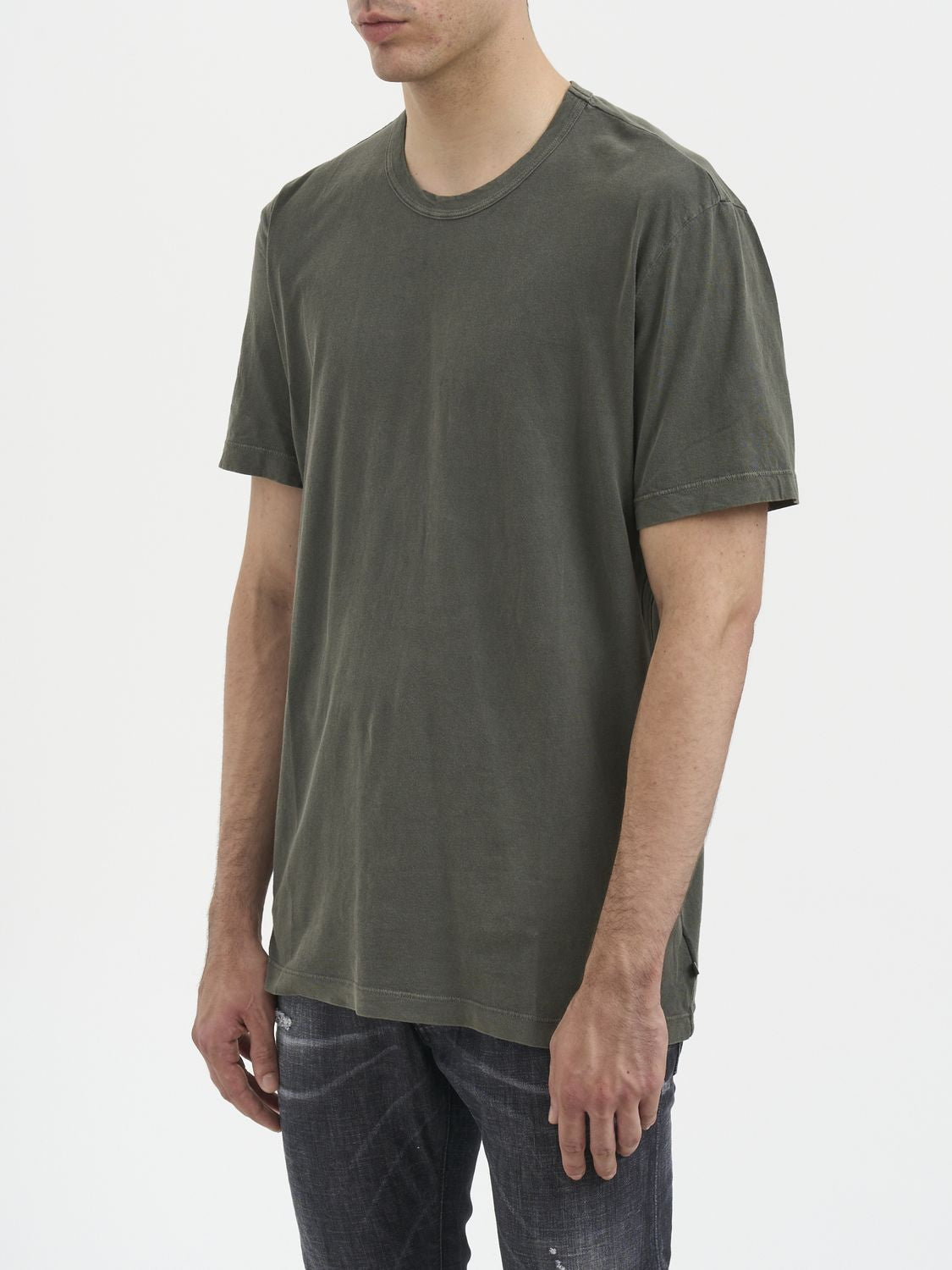 JAMES PERSE Classic Crew Neck Cotton T-Shirt - Size 3