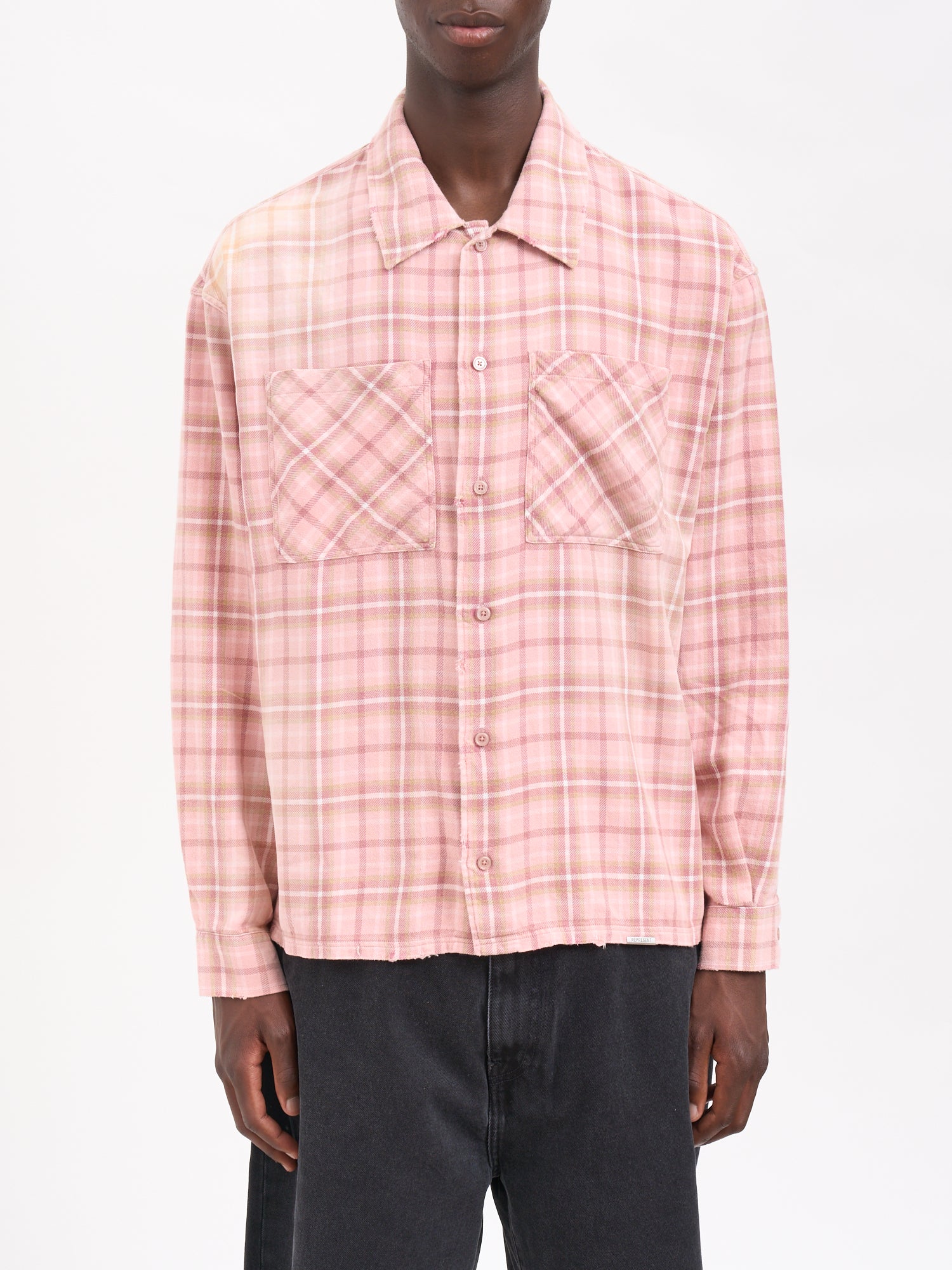 REPRESENT Men's Mini Check Flannel Shirt - Size M