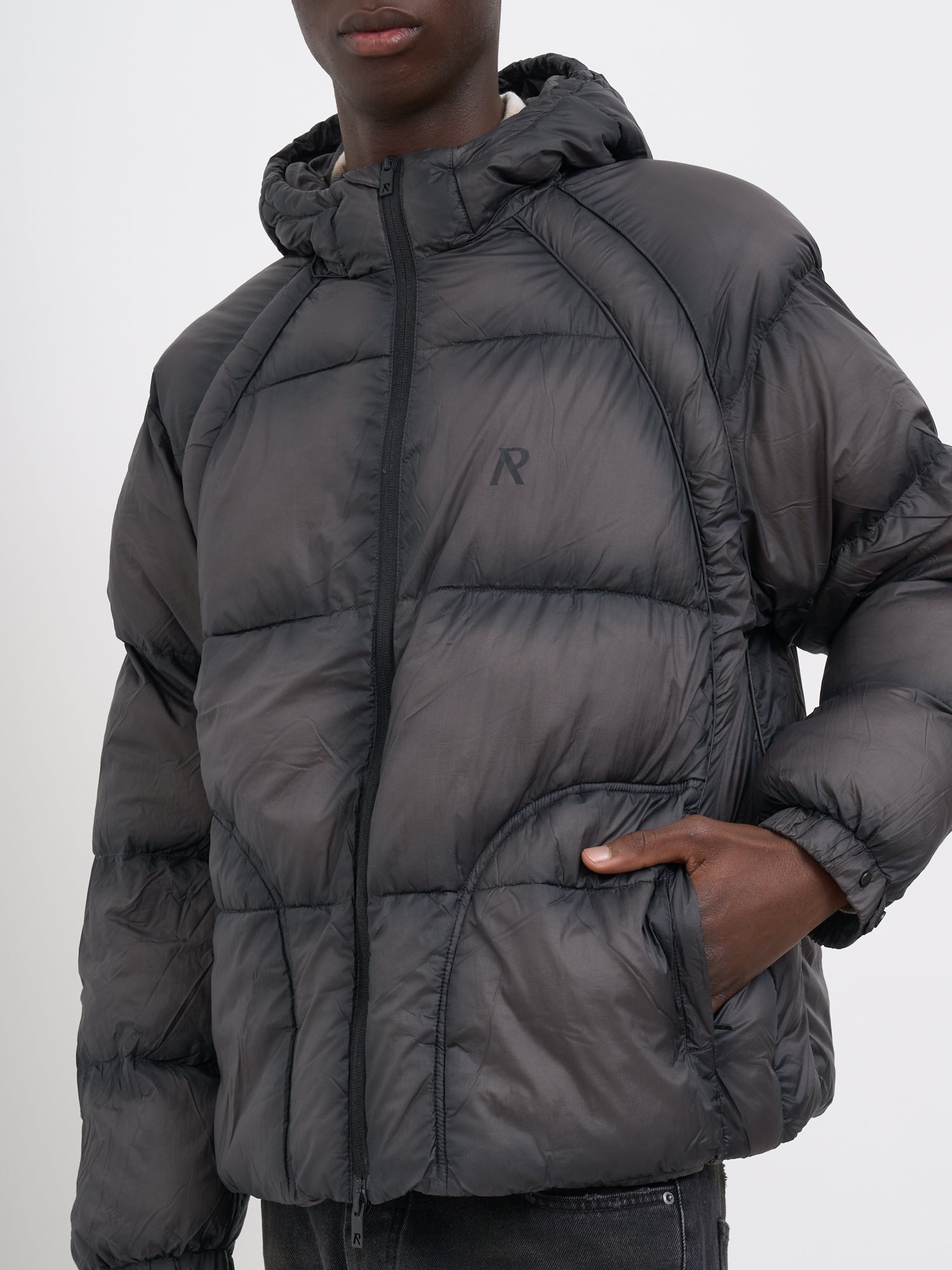 REPRESENT Translucent Padded Jacket - Boxy Fit for Men